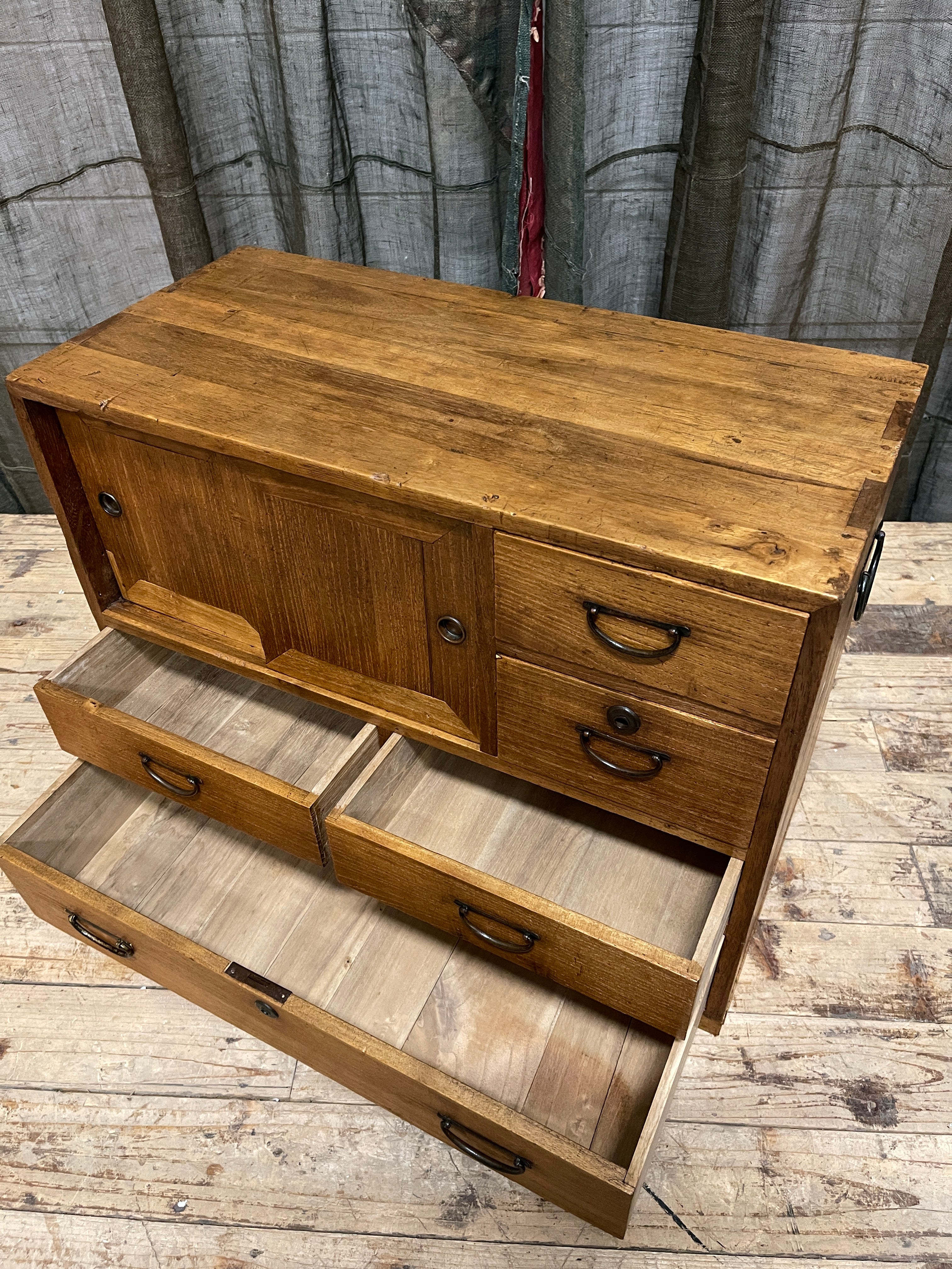 Ko Dansu, Japanese Side Cabinet - Paulownia | Showa