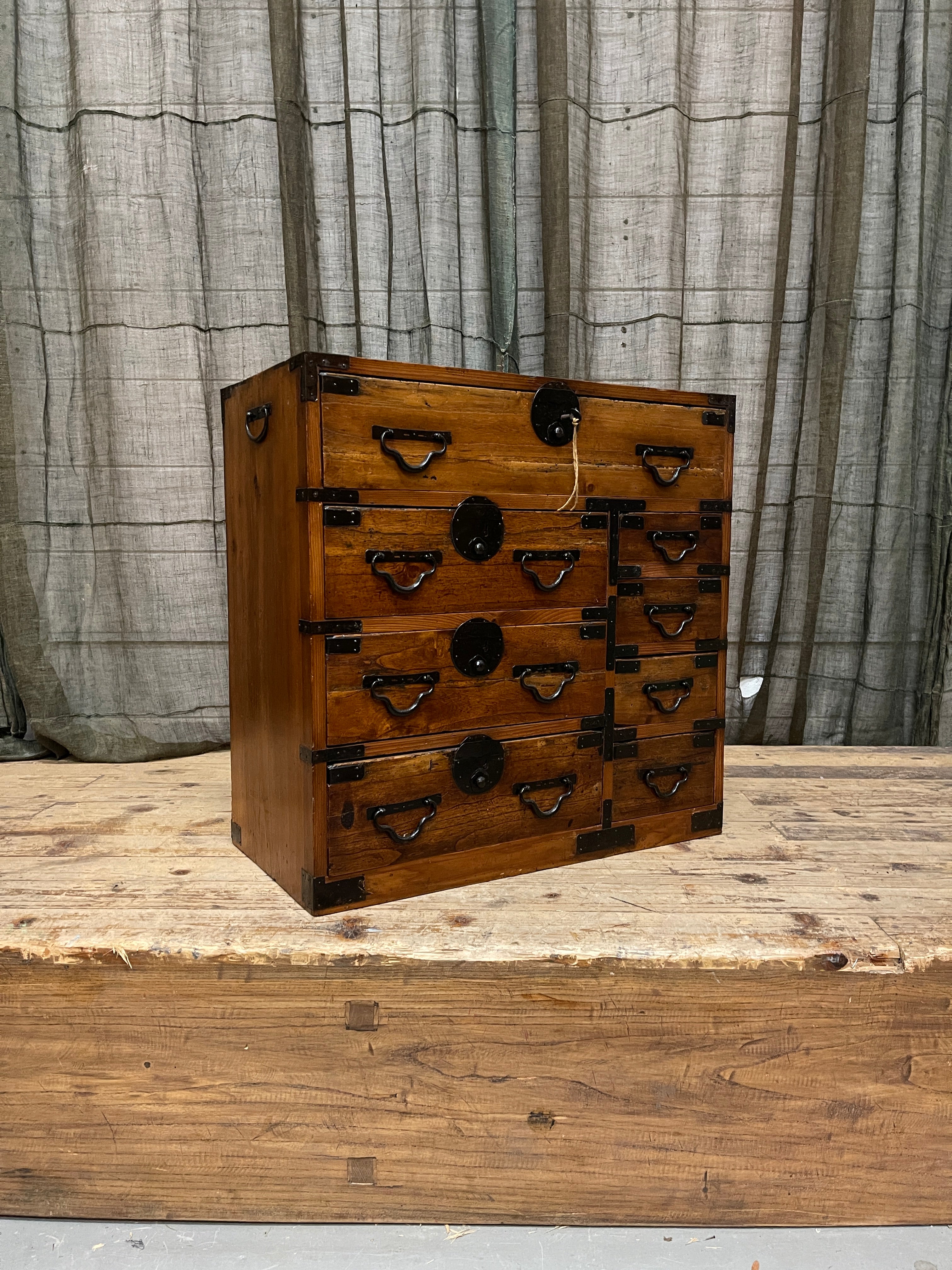 Ko Dansu, Japanese Side Cabinet - Paulownia & Cypress |Meiji