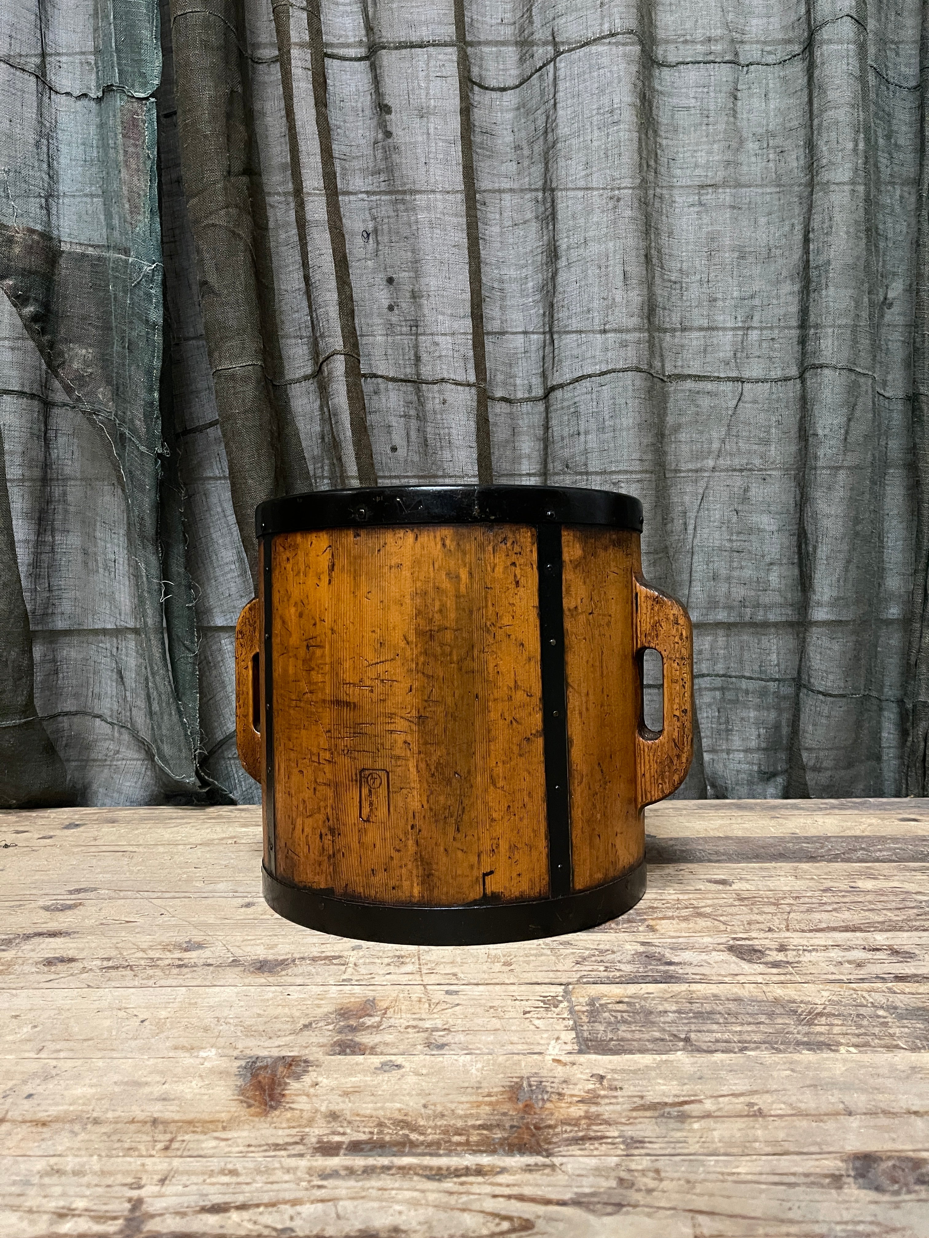 Tomasu, Antique Japanese Rice Measure Bucket