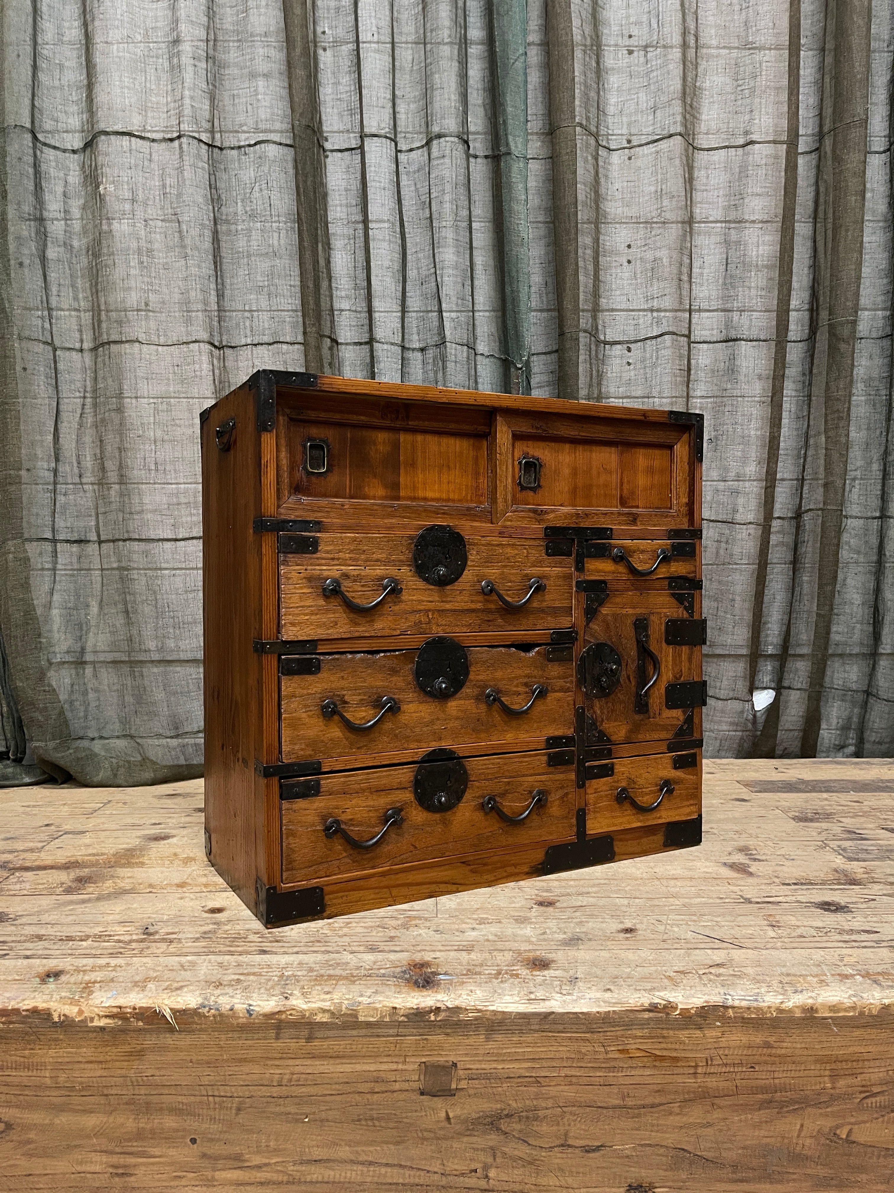 Ko Dansu, Japanese Side Cabinet - Cypress & Paulownia | Meiji