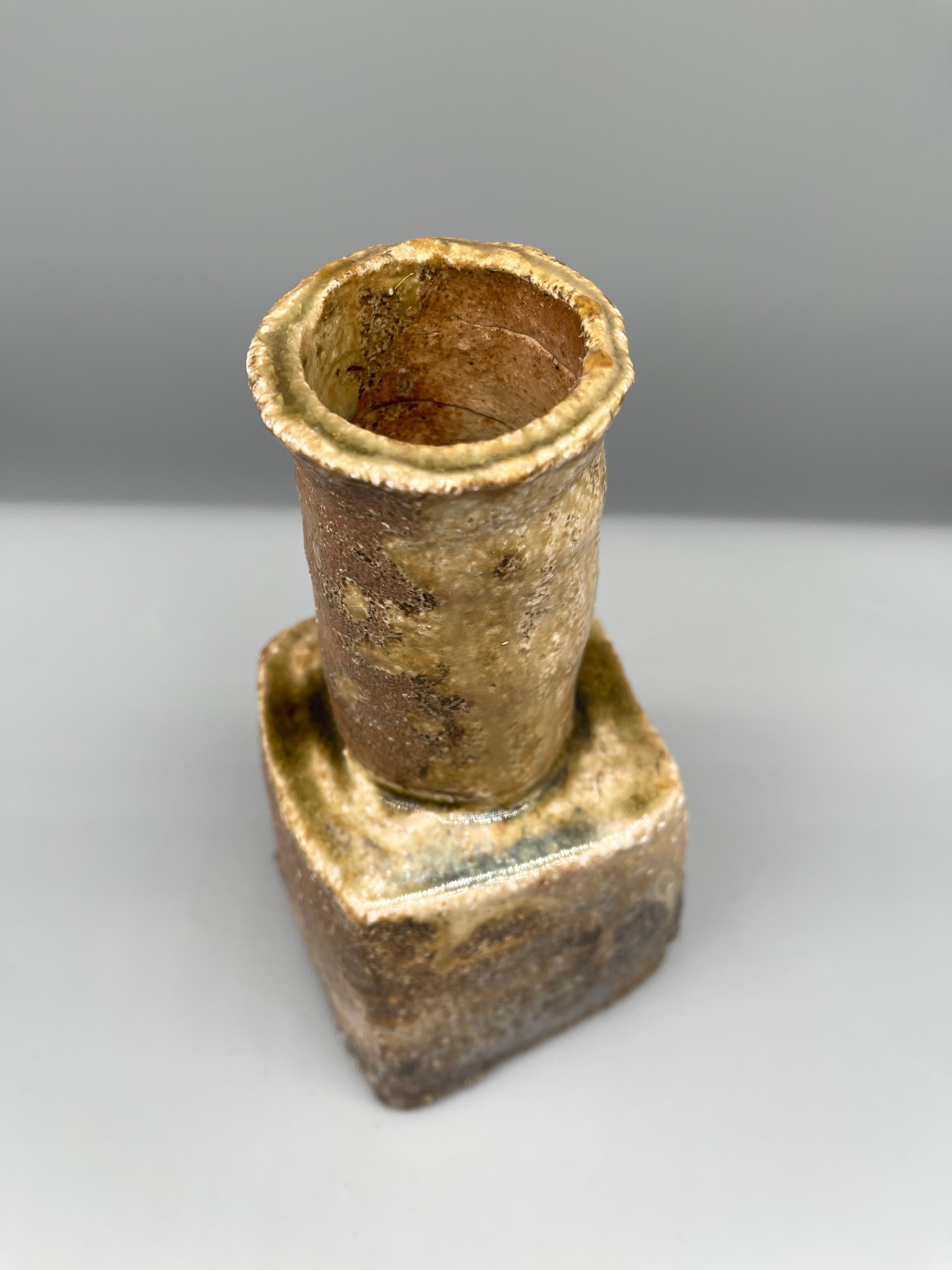 Vintage Japanese Ikebana Vase - Shigaraki Ware