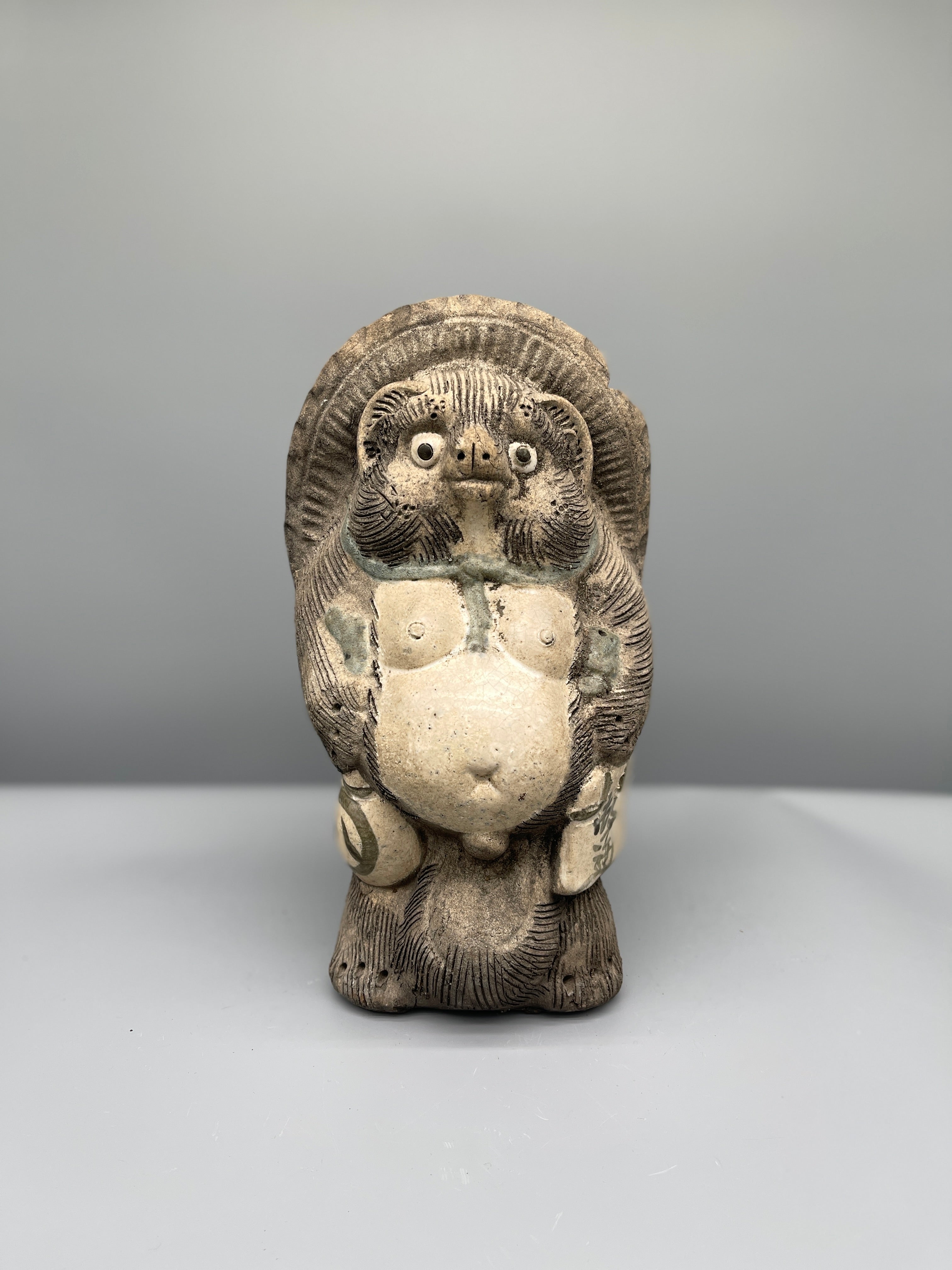 Vintage Tanuki Statue, Hand-Crafted