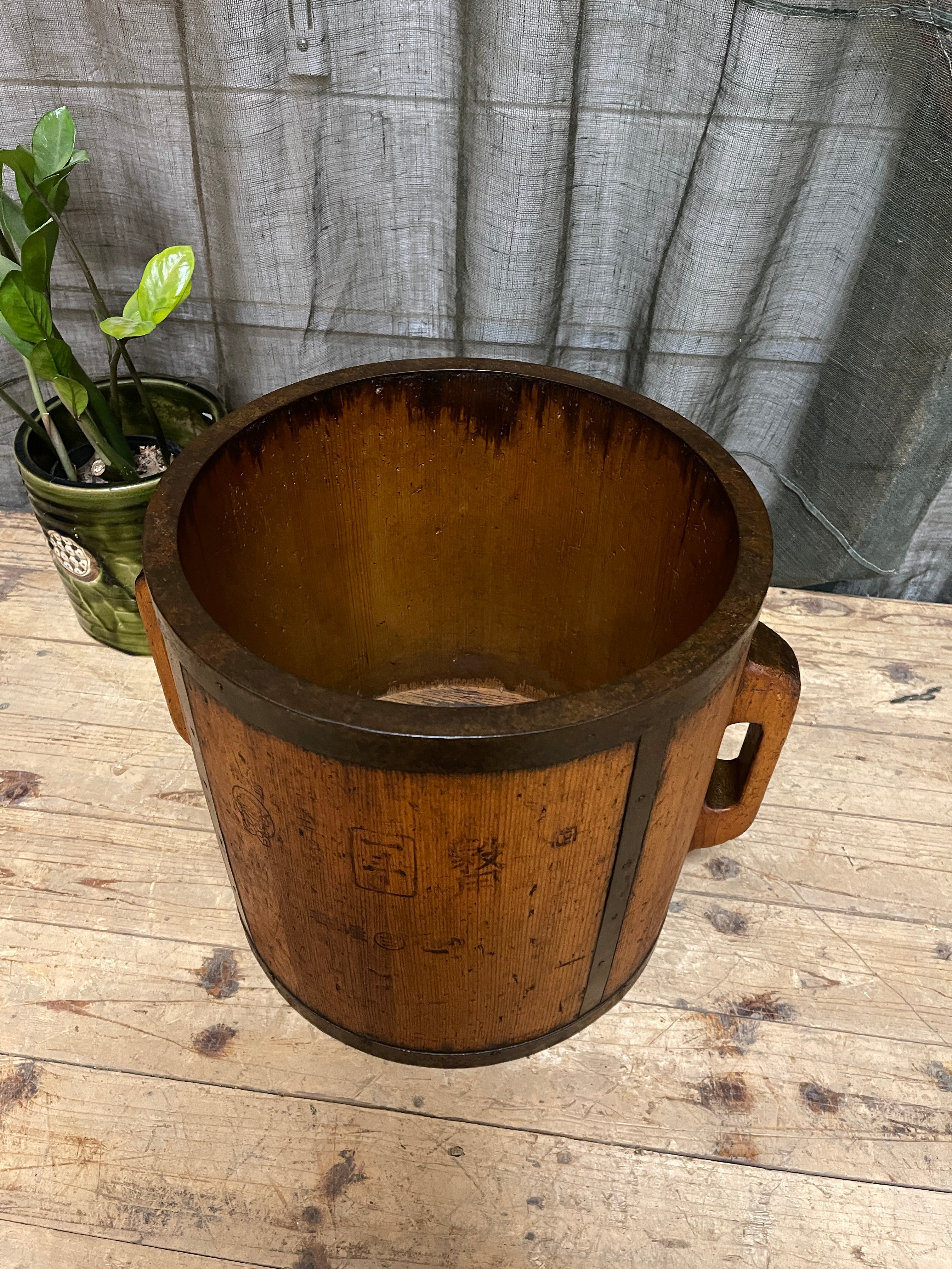 Tomasu, Antique Japanese Rice Measure Bucket