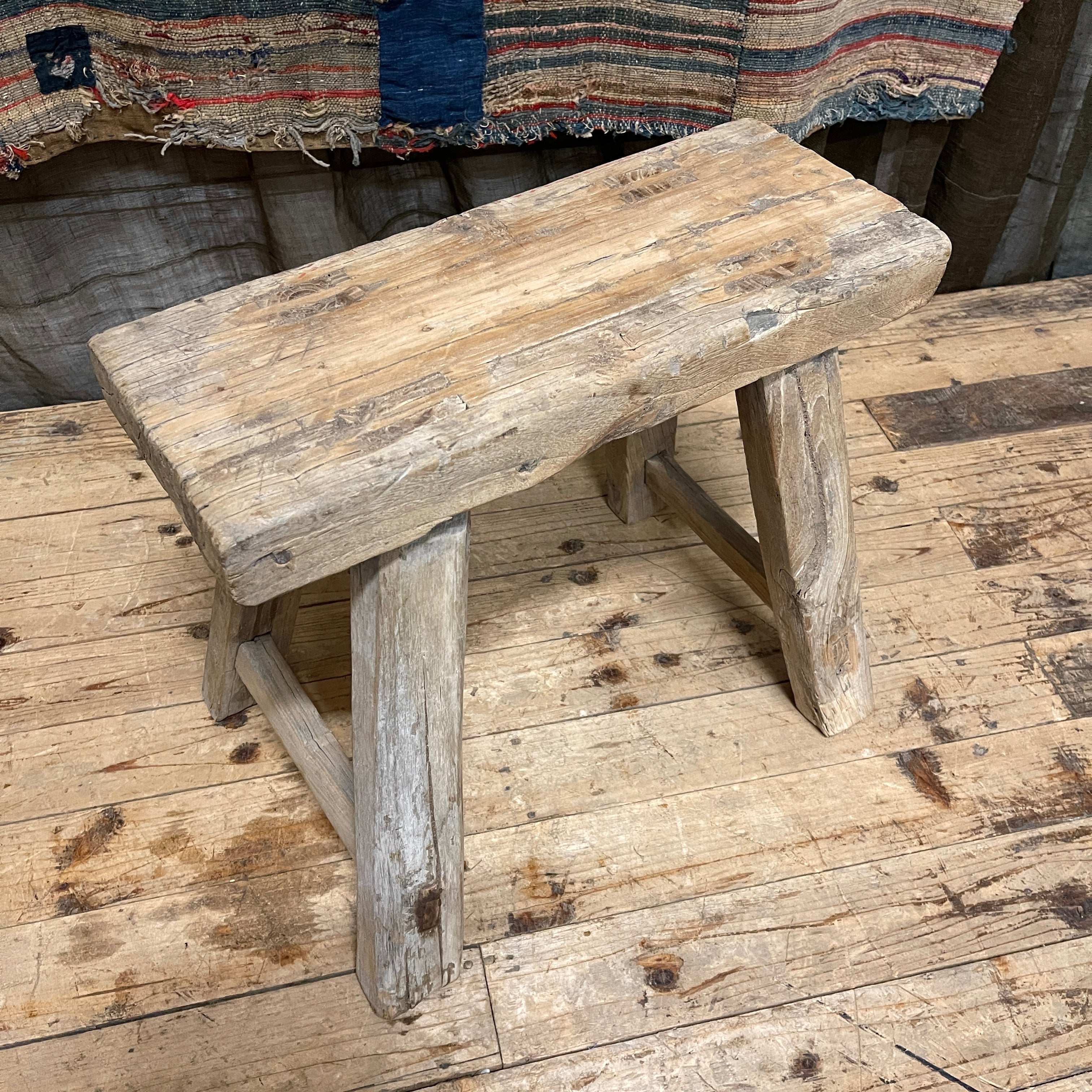 Chinese Provincial Elm Stool