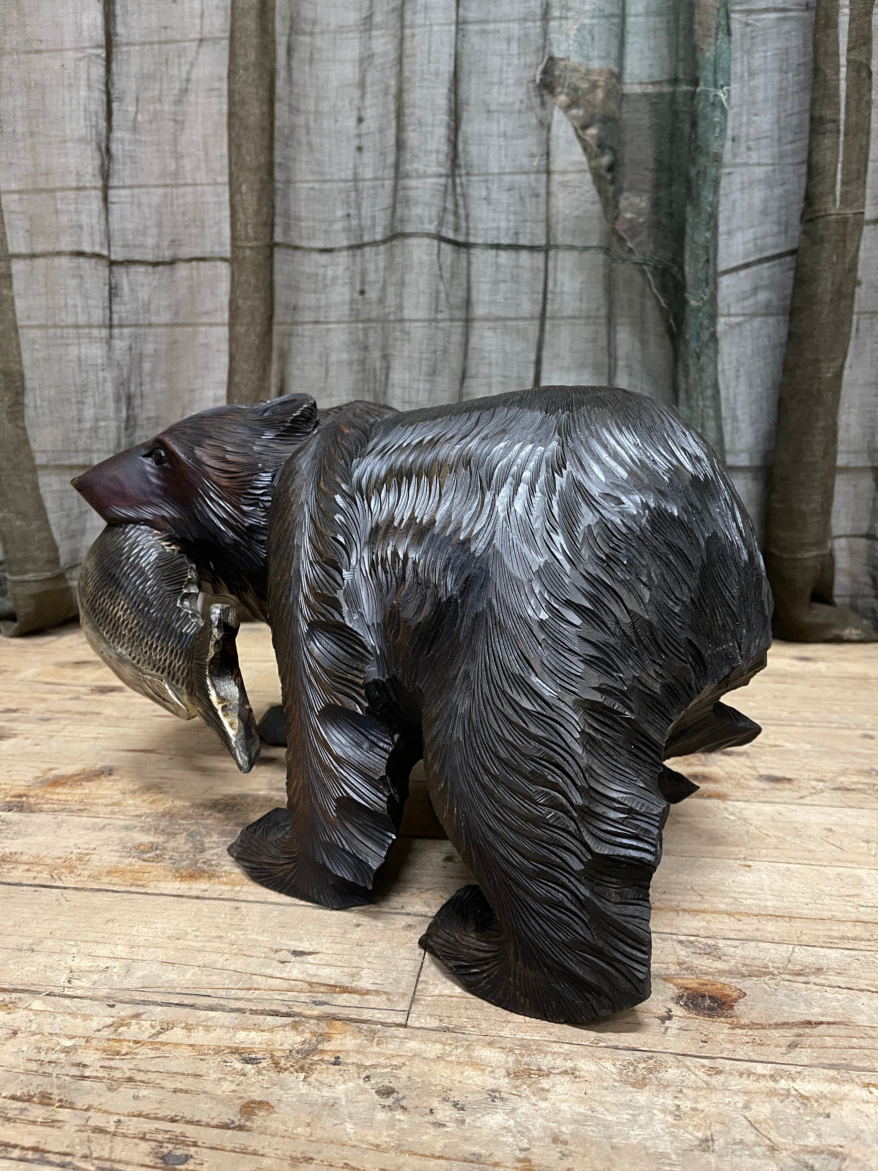 Japanese Carved Wooden Bears, Kibori Kuma