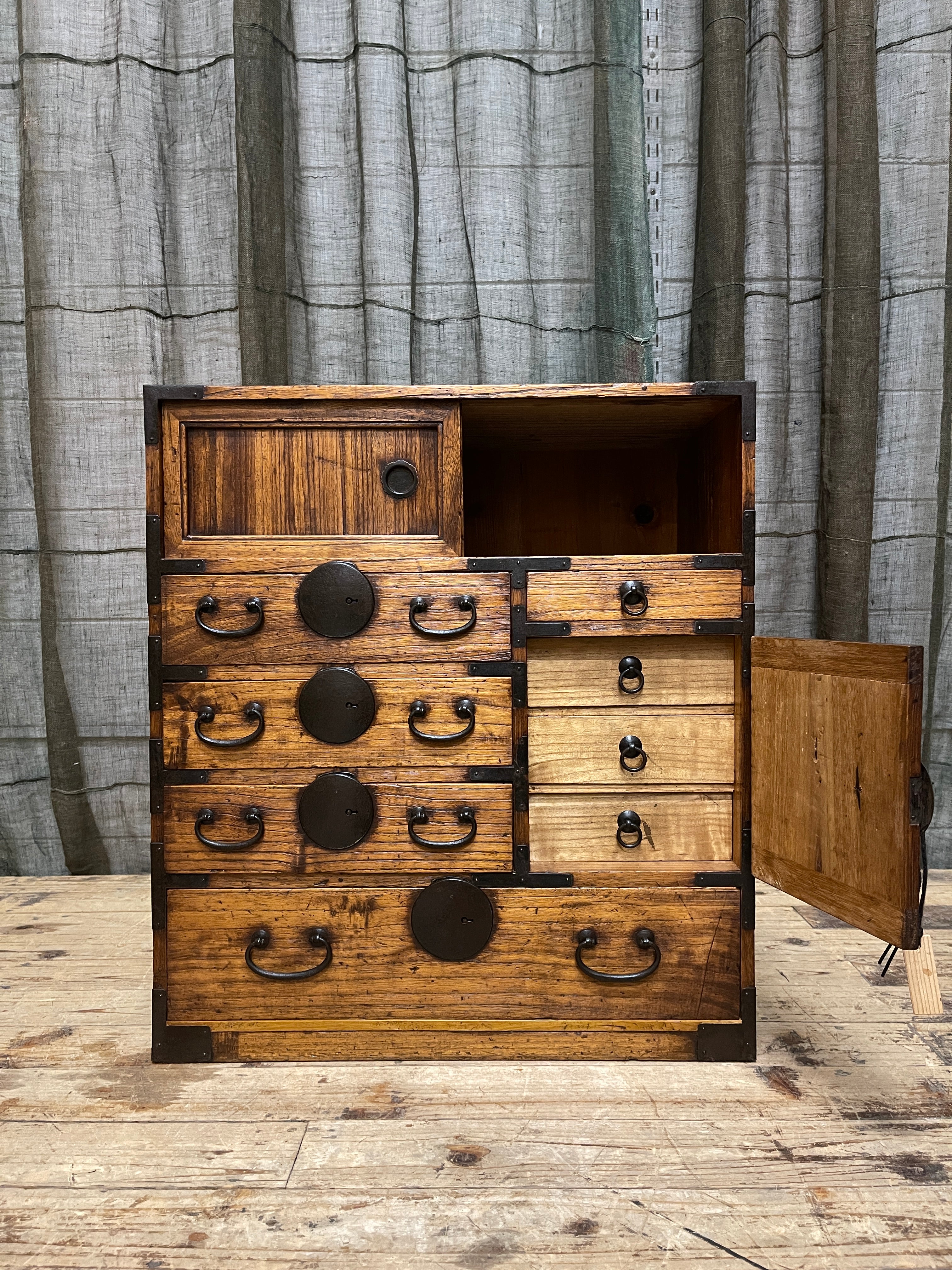 Ko Dansu, Japanese Side Cabinet - Cypress & Paulownia | Meiji