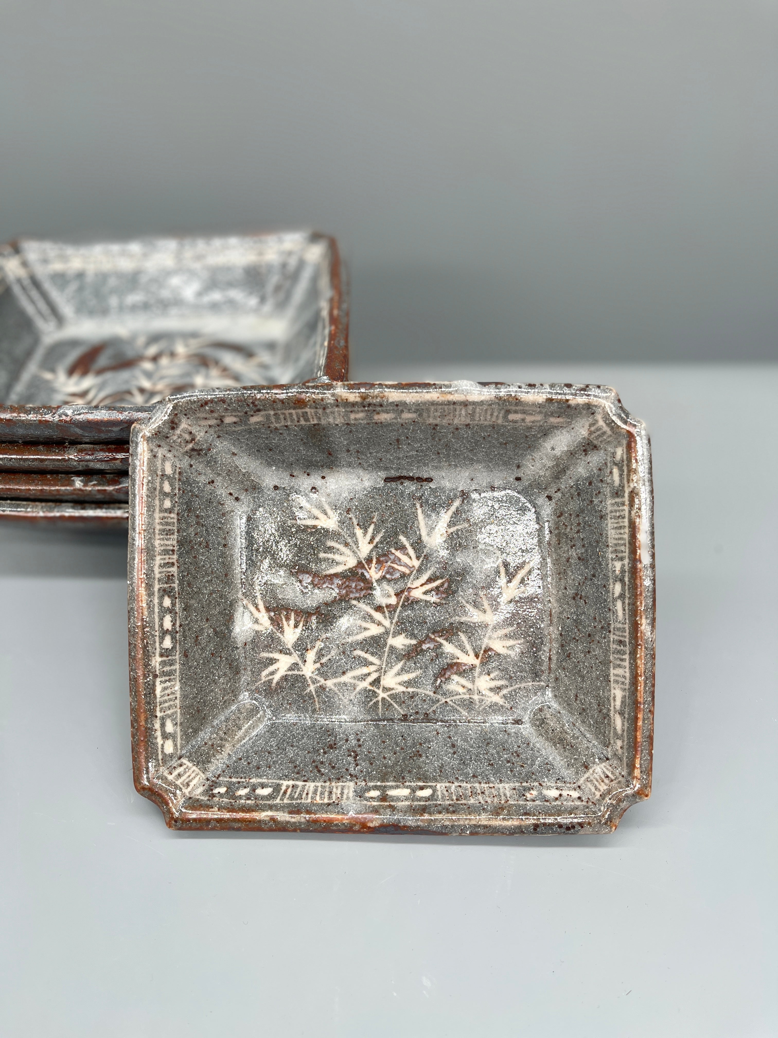 Set of Vintage Japanese Side Plates, E-Shino