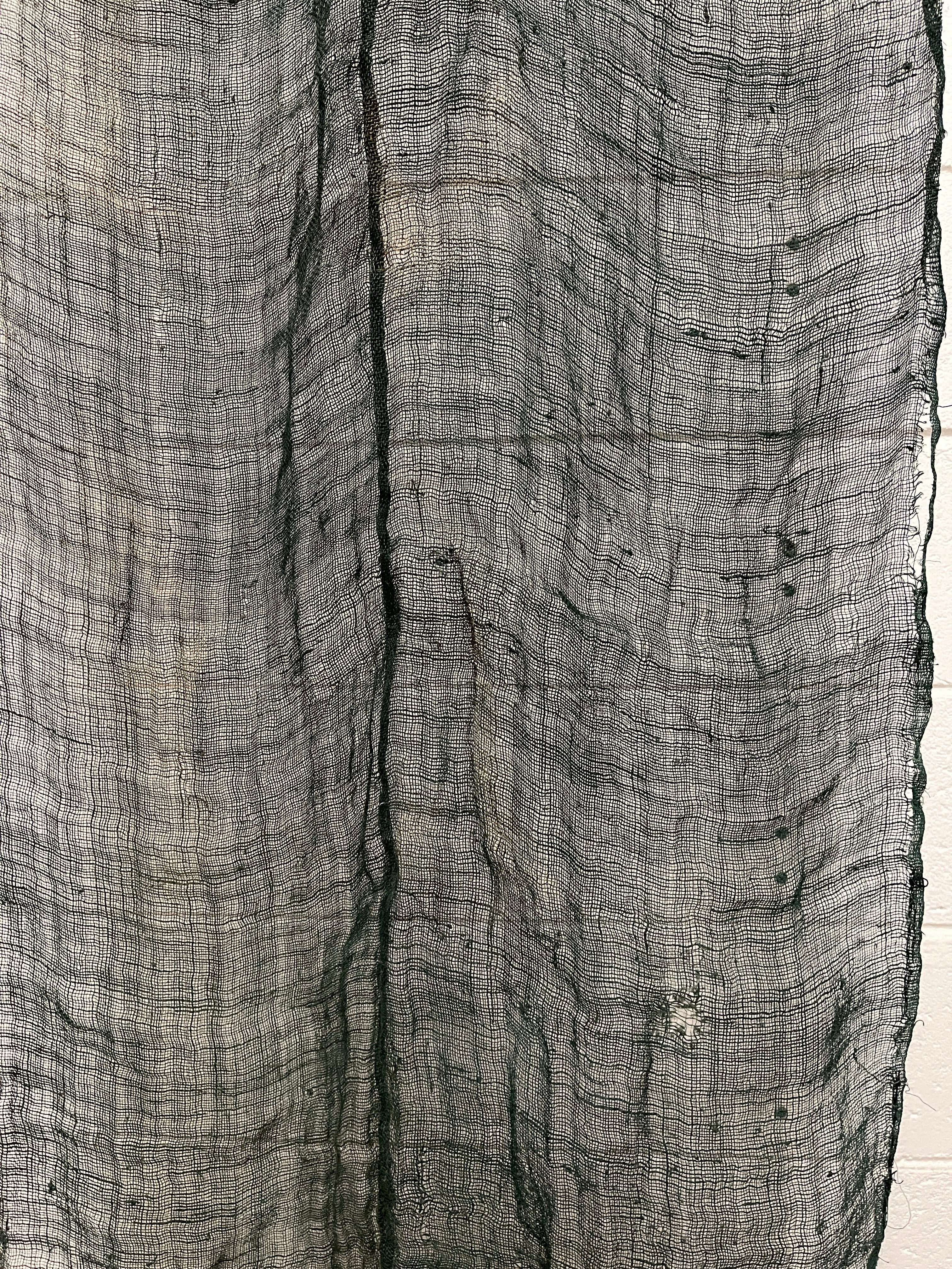 Vintage Japanese Hemp Mosquito Net Fabric - 2 panel