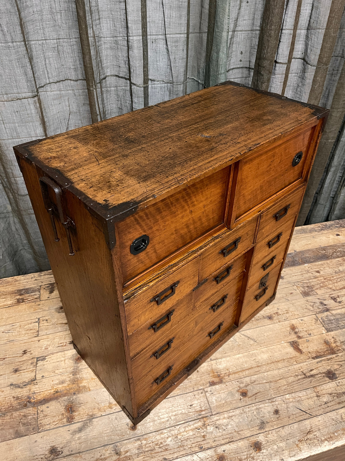 Antique Japanese Choba Dansu, Merchant's Chest - paulownia | Meiji