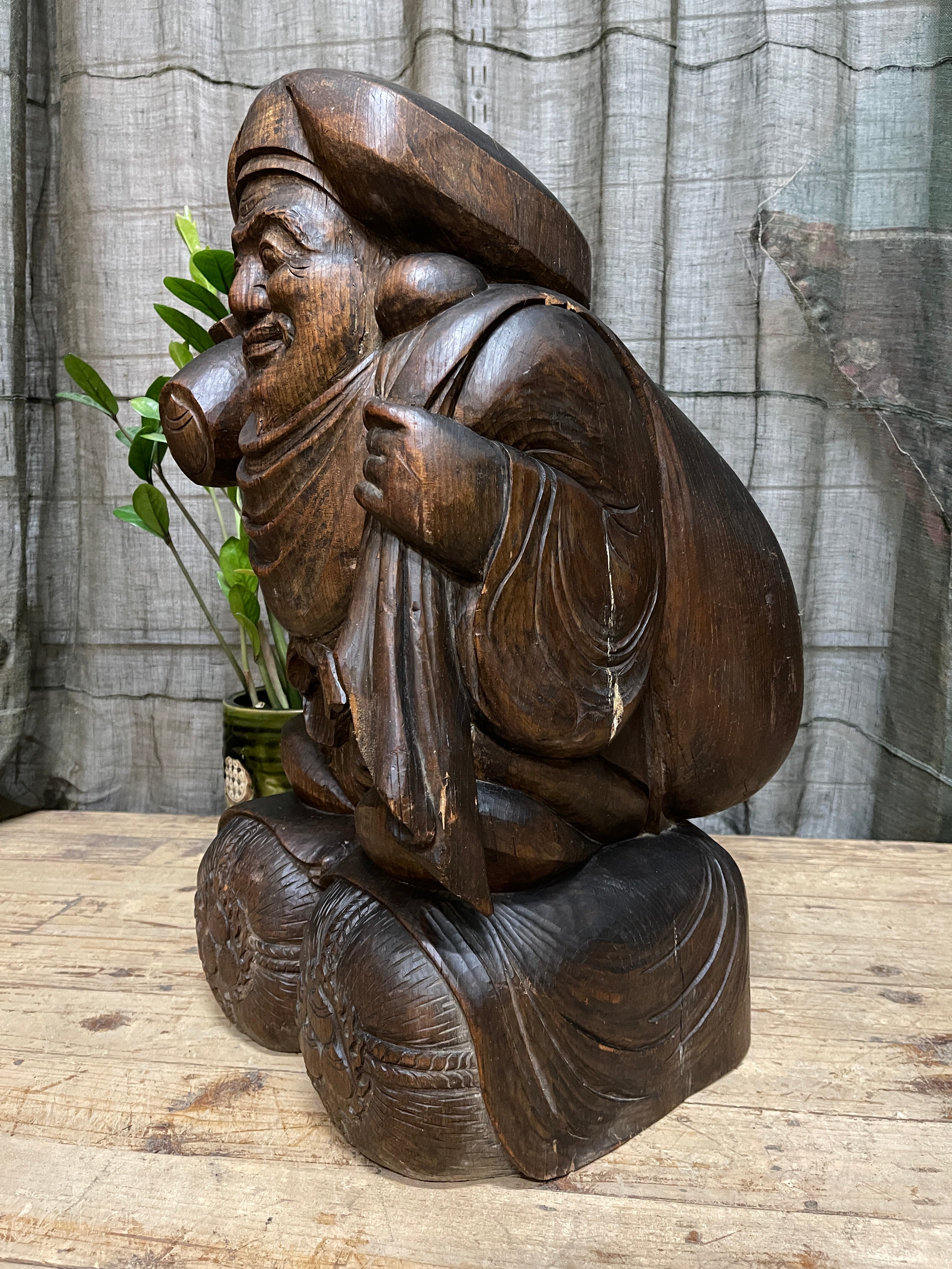 Antique Japanese Daikoku Statue