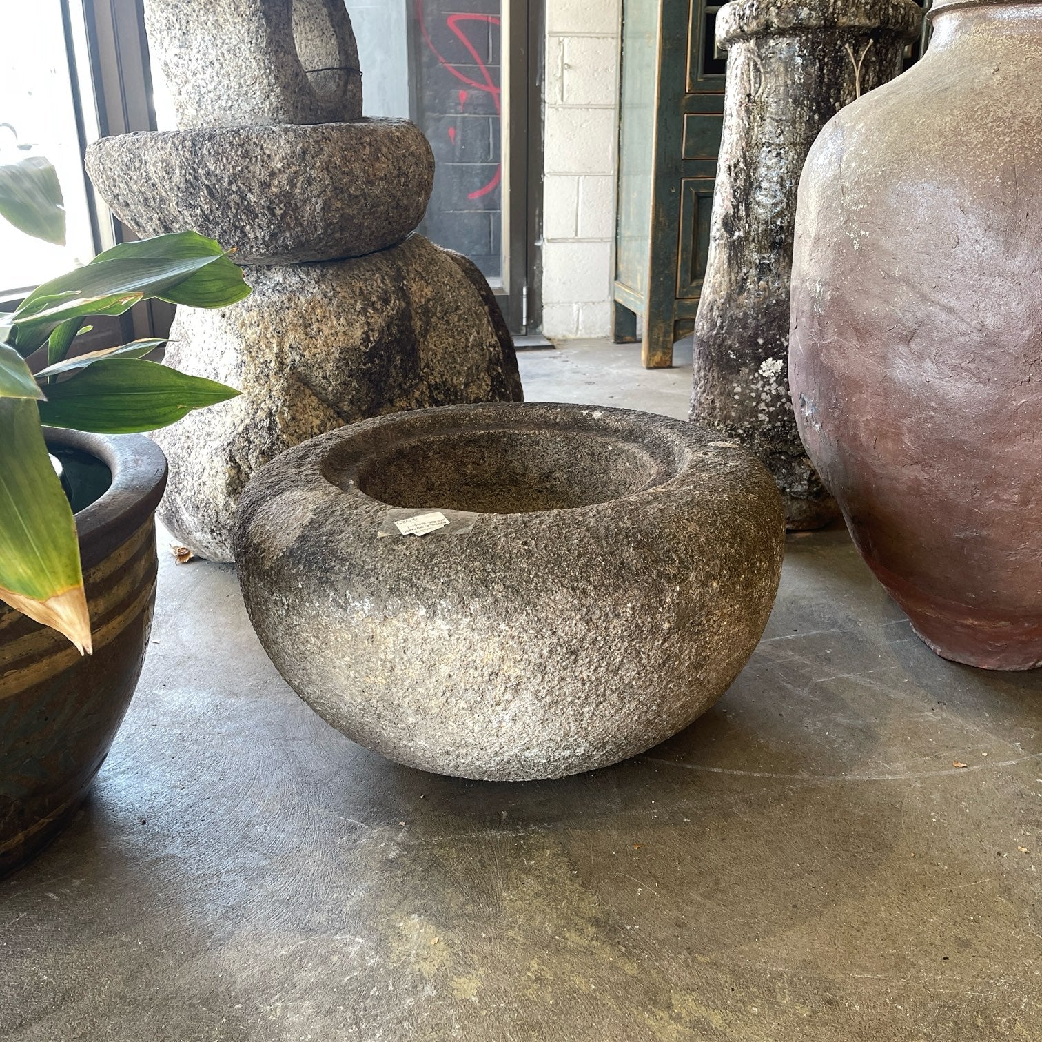 Antique Japanese Chozubachi, Stone Water Basin