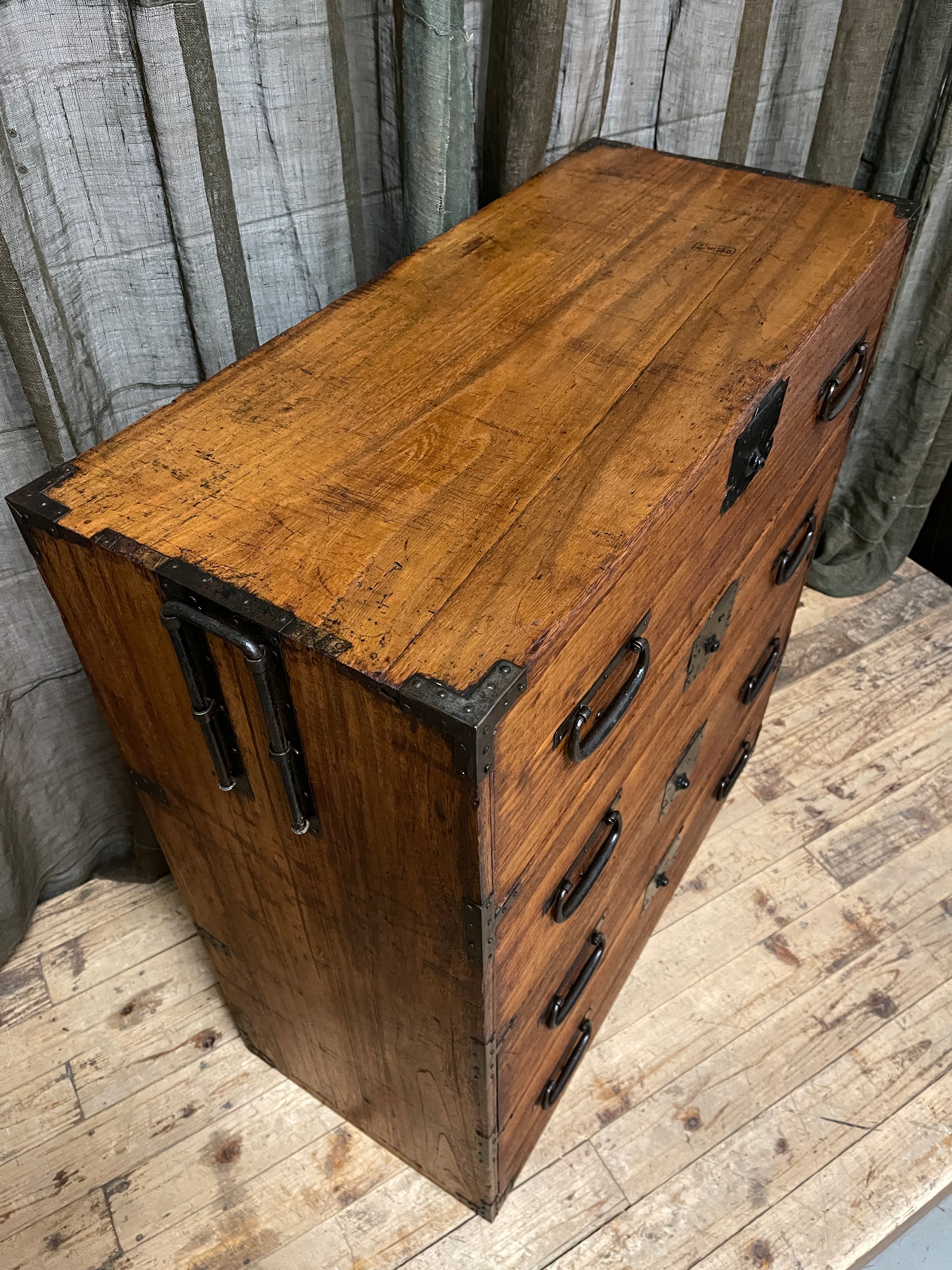 Japanese Kimono Chest of Drawers - Paulownia | Meiji