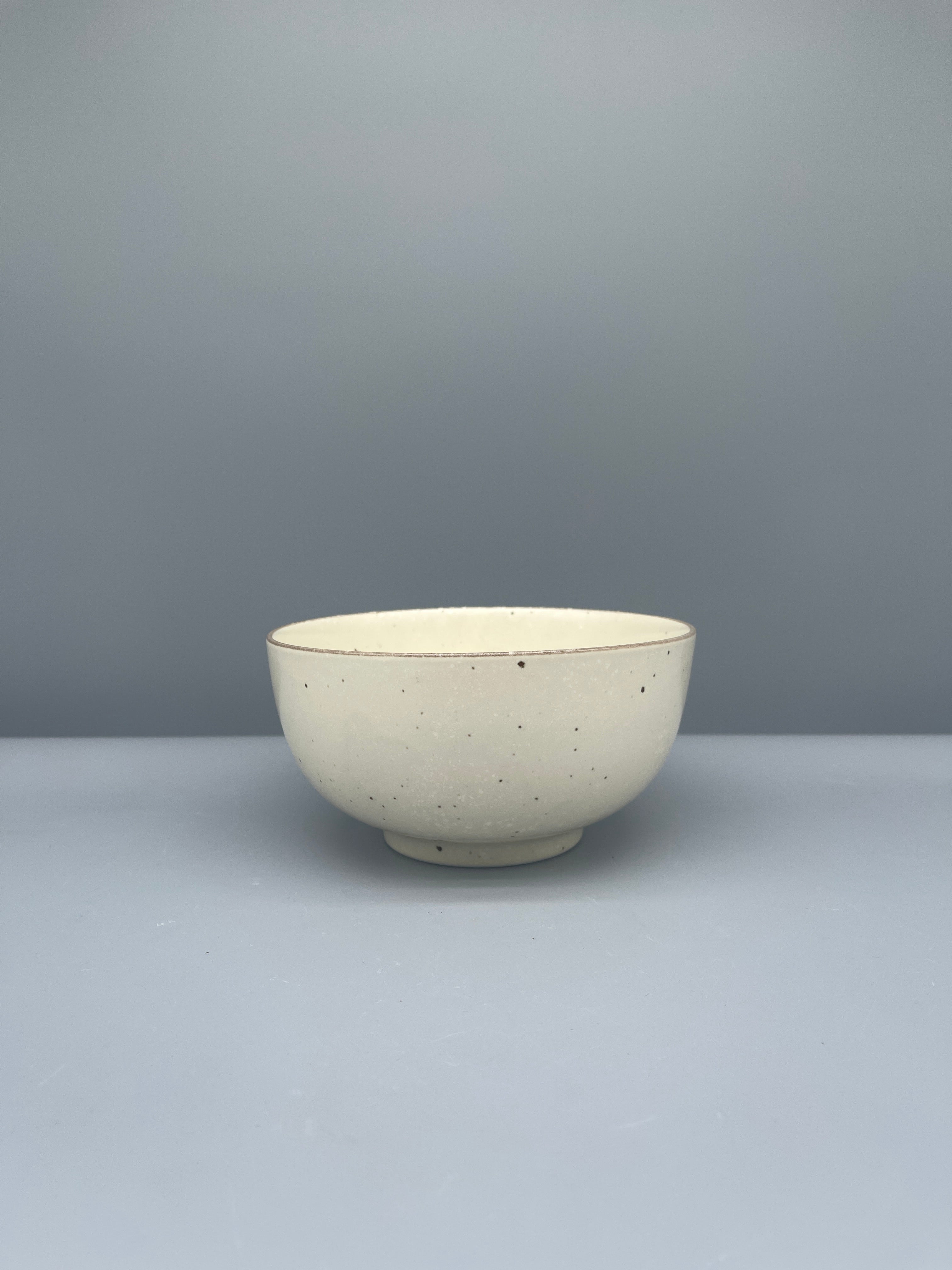 Contemporary Japanese Bowl - White, Spotted