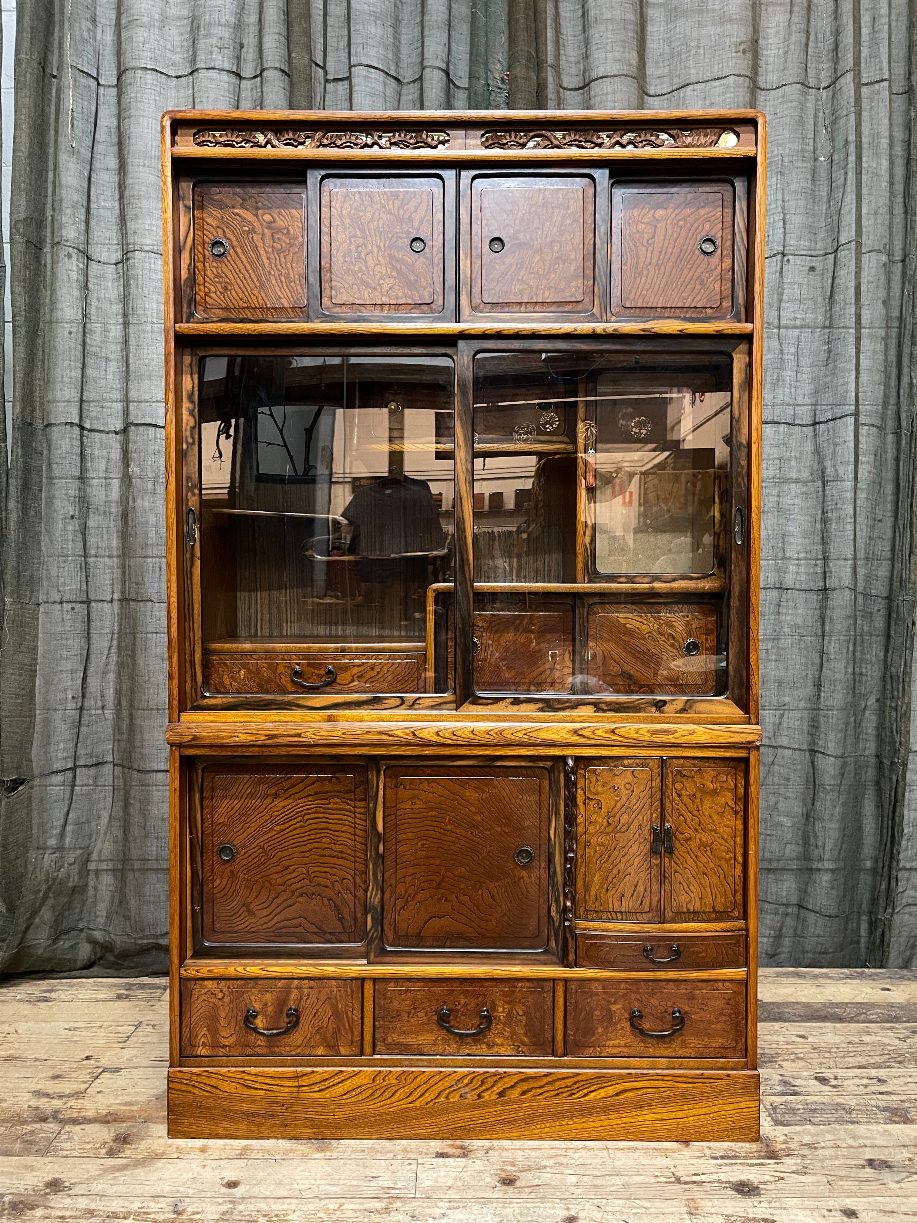 Cha Dansu, Japanese Tea Cabinet - Elm| C.1970