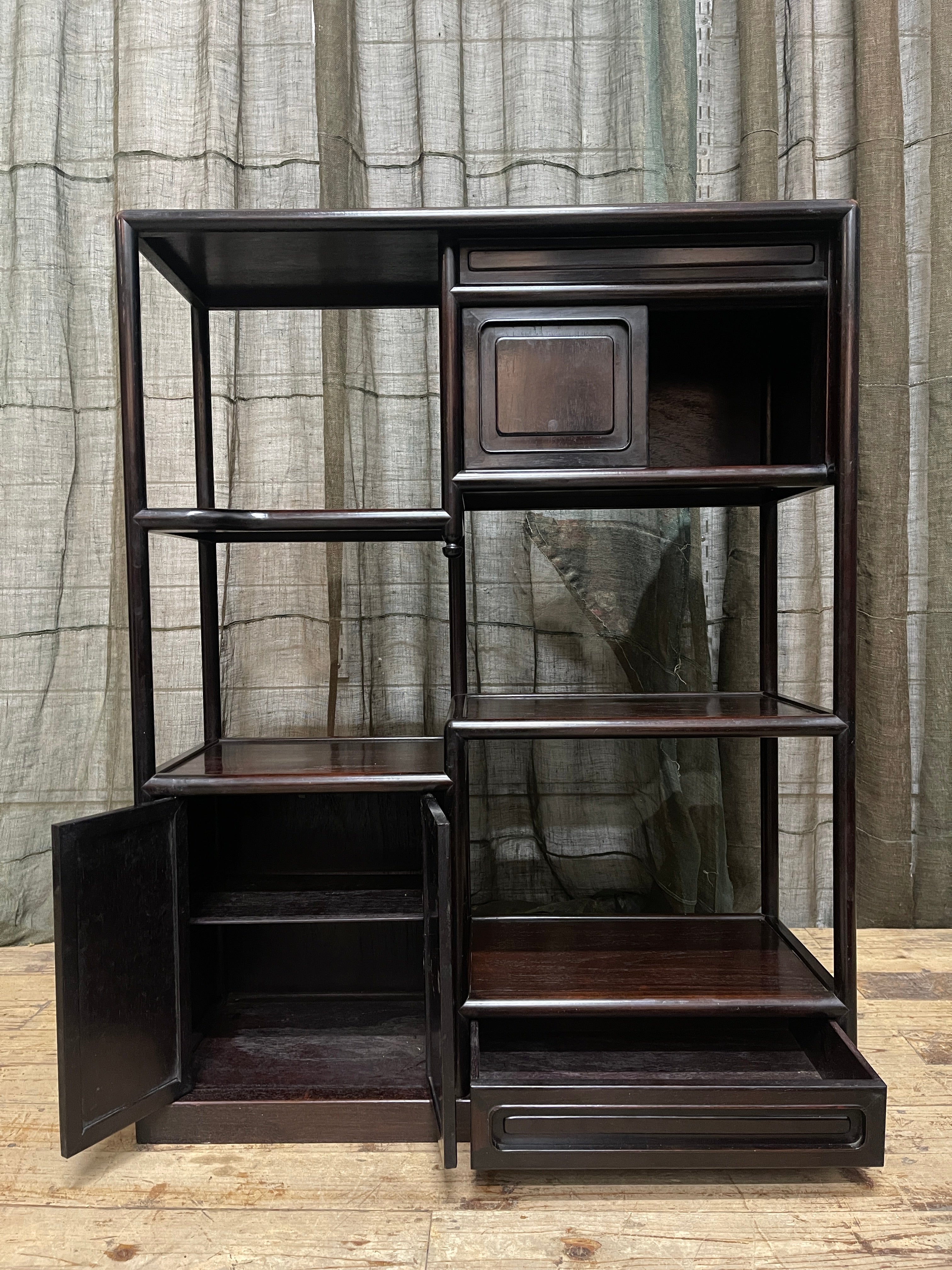 Cha Dana, Midcentury Japanese Tea Cabinet - Rosewood
