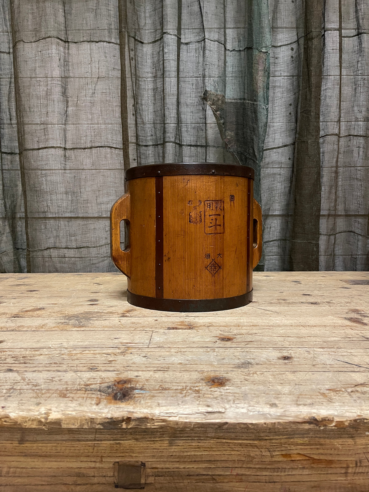 Tomasu, Vintage Japanese Rice Measure Bucket