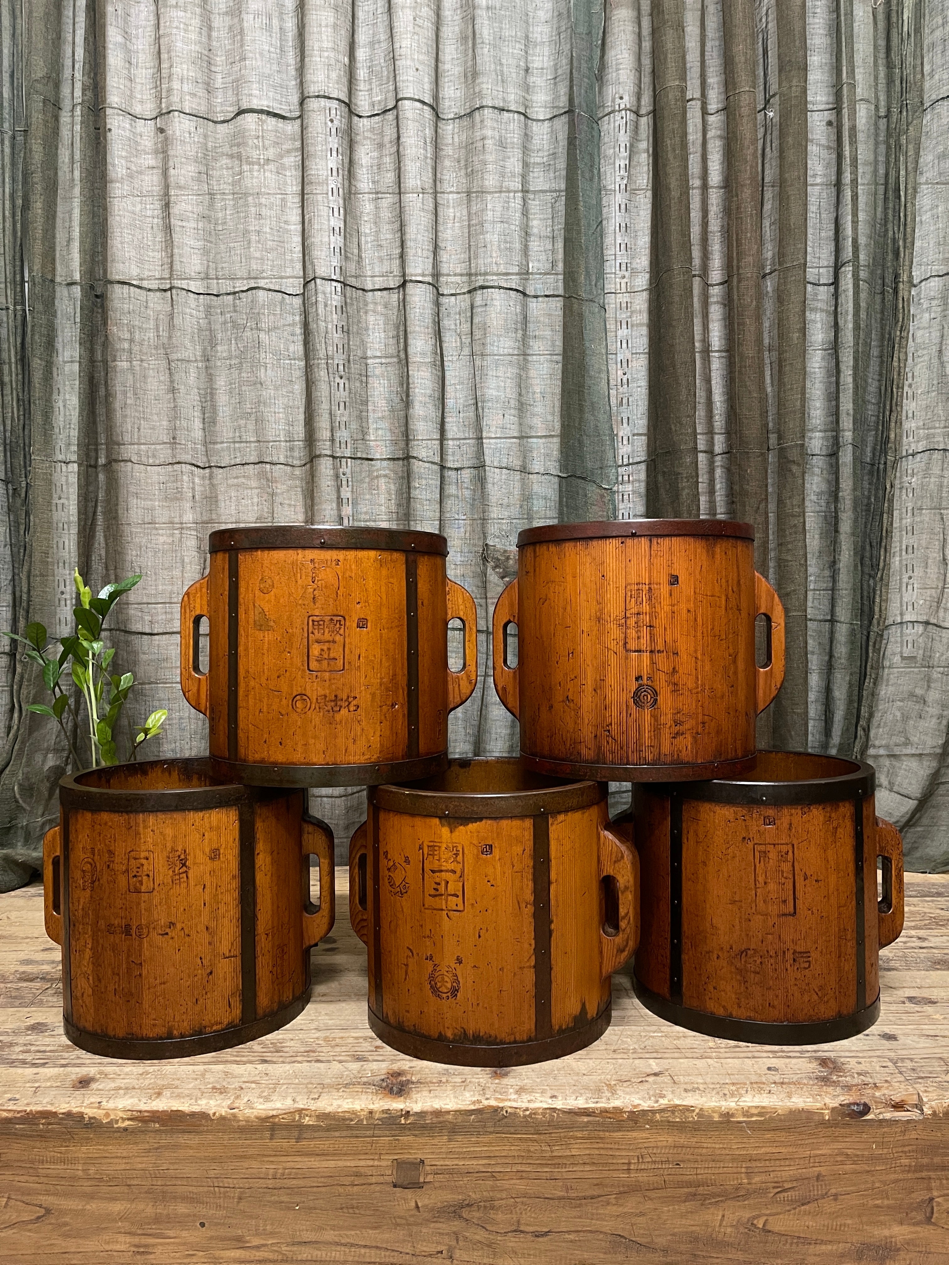 Tomasu, Antique Japanese Rice Measure Bucket