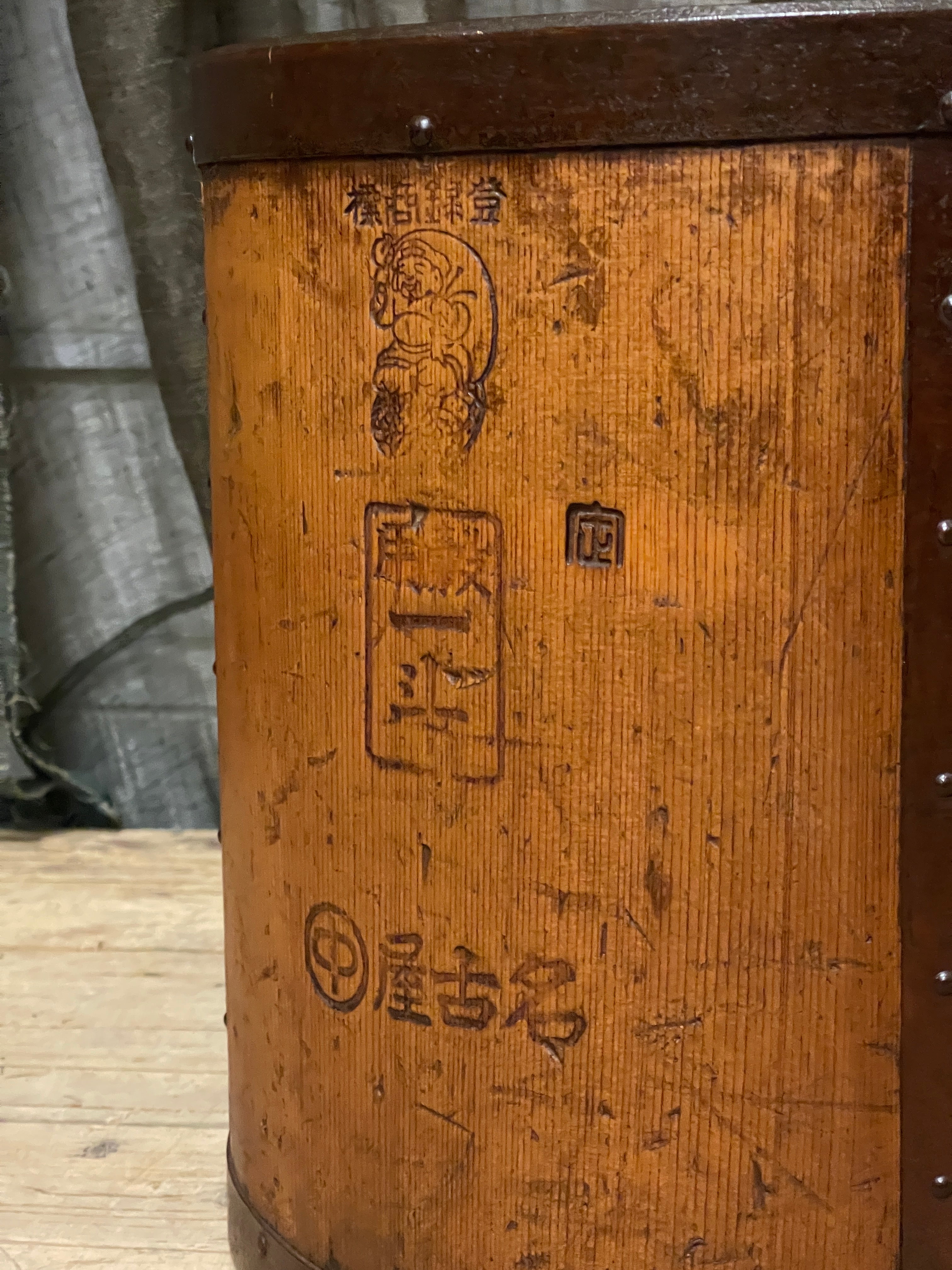 Tomasu, Antique Japanese Rice Measure Bucket