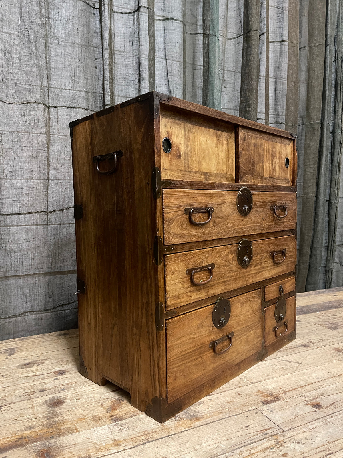 Ko Dansu, Japanese Side Cabinet - Paulownia | Taisho