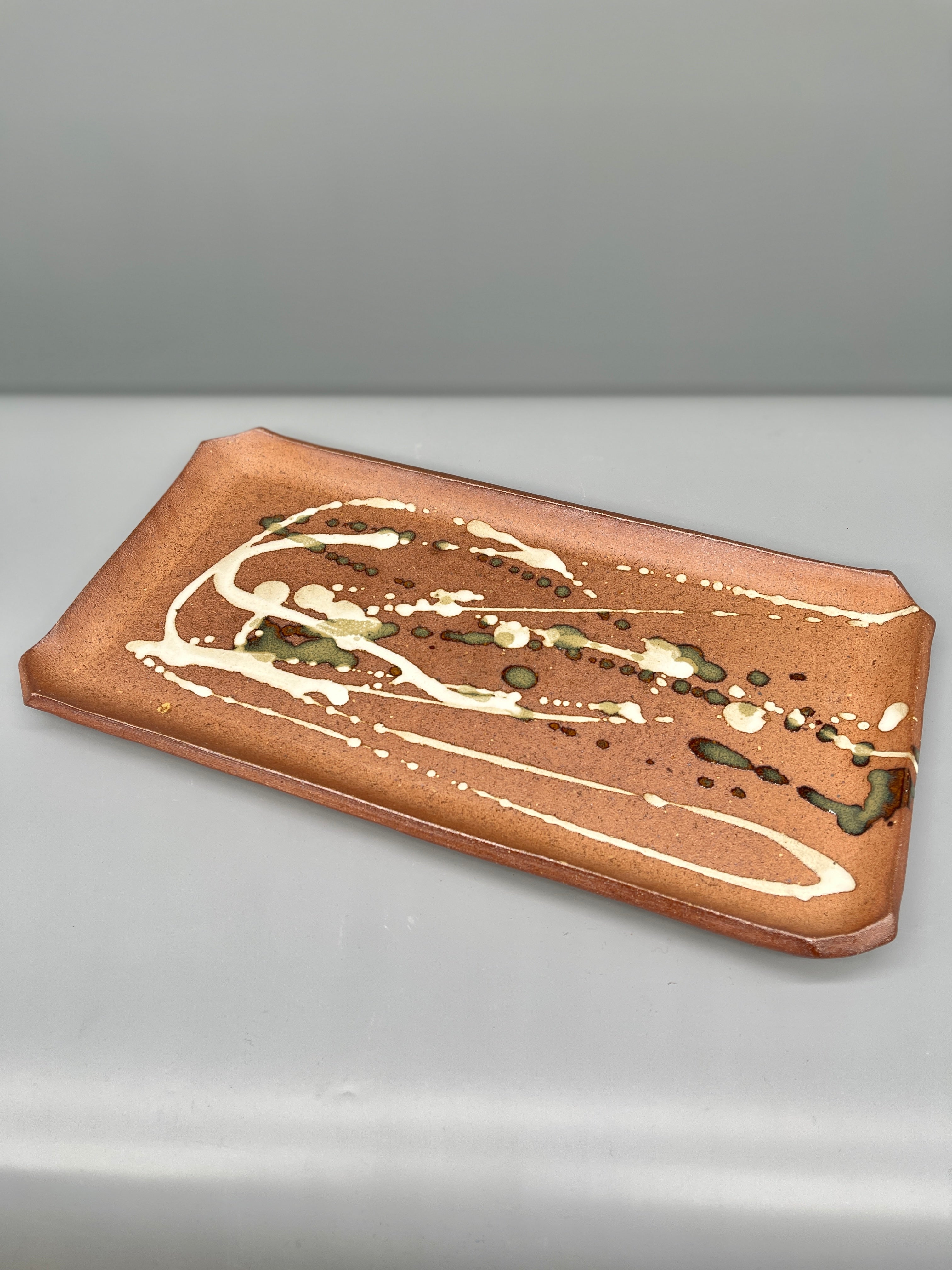 Vintage Japanese Serving Plate, Akahada Ware