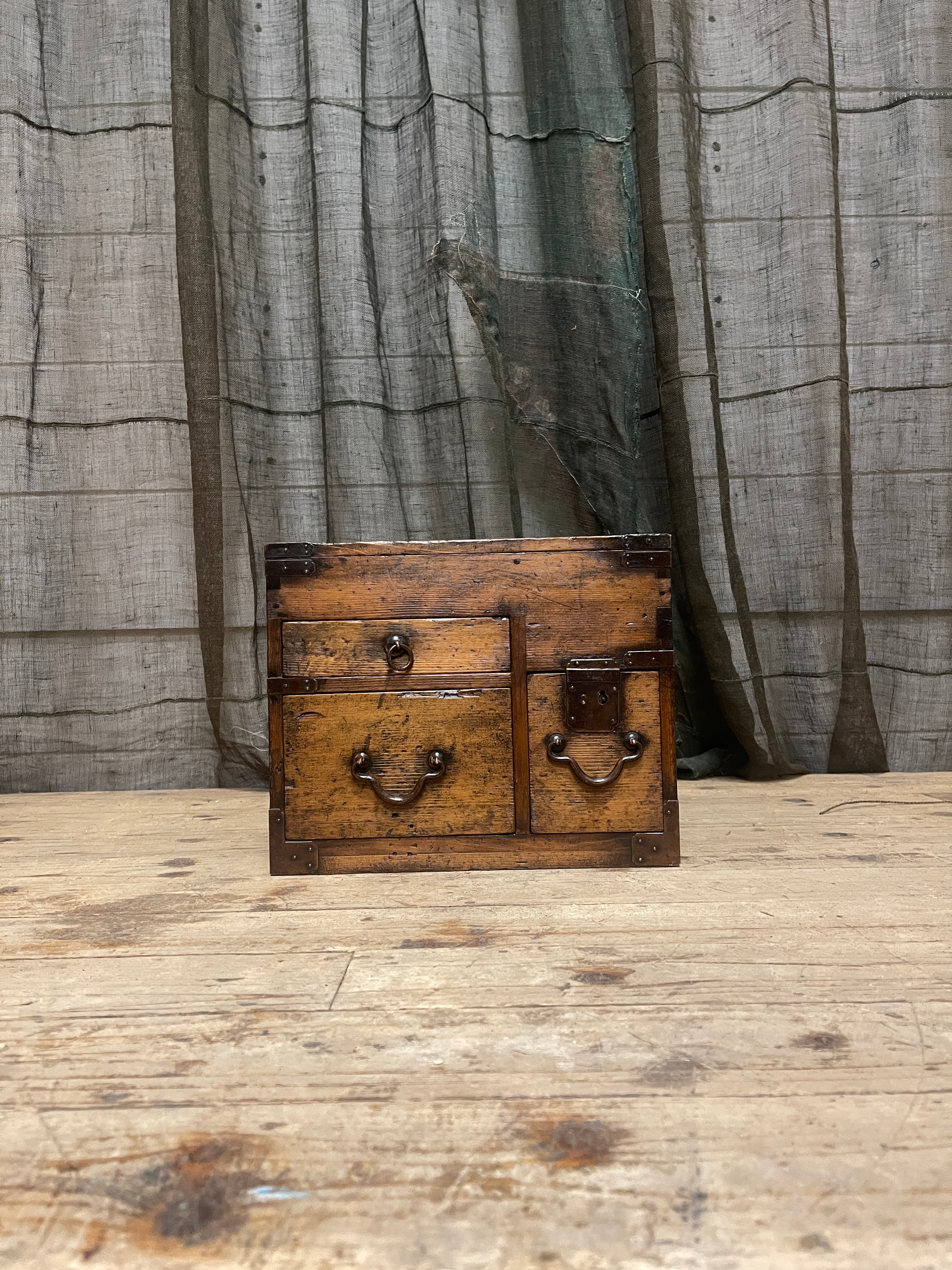 Antique Signed Japanese Suzuri Bako, Calligraphy Box - Cypress | Meiji, 1900