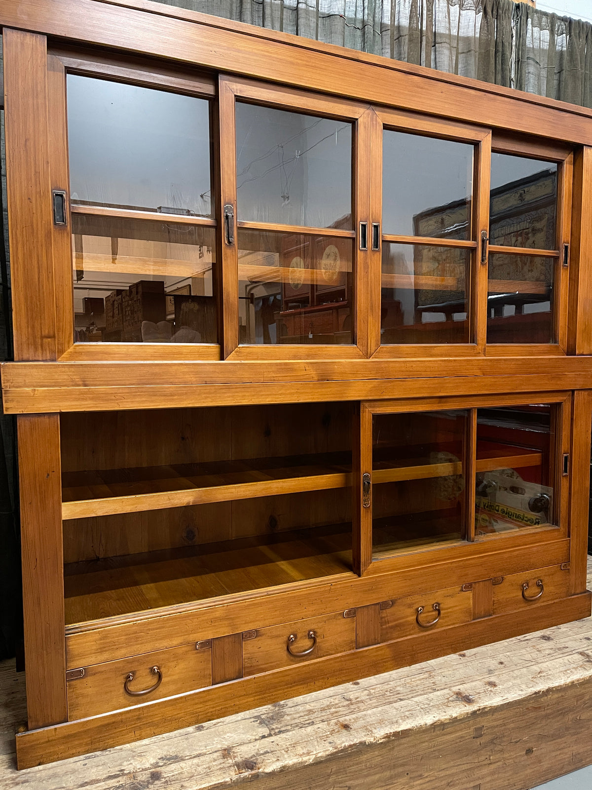 Japanese Shop Display Cabinet - Cypress & Cedar | Meiji