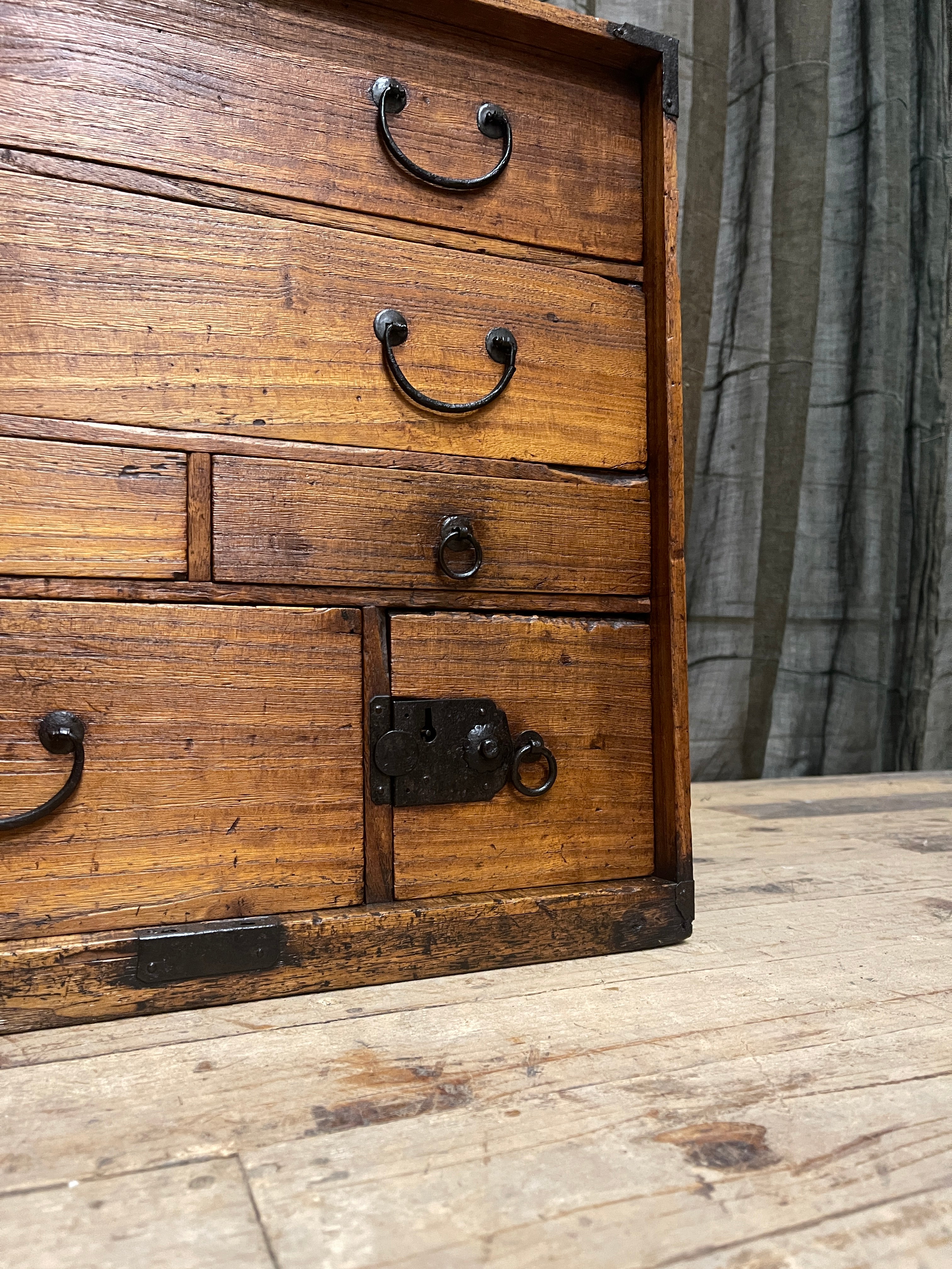 Antique Japanese Ko Dansu Side Cabinet - Paulownia | Meiji