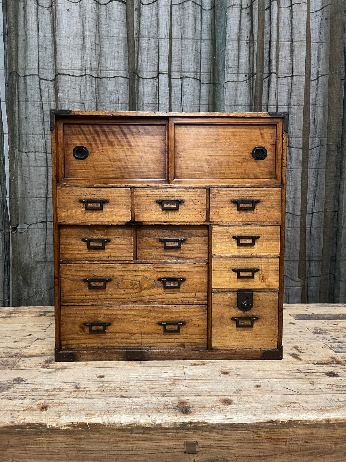 Antique Japanese Choba Dansu, Merchant's Chest - paulownia | Meiji