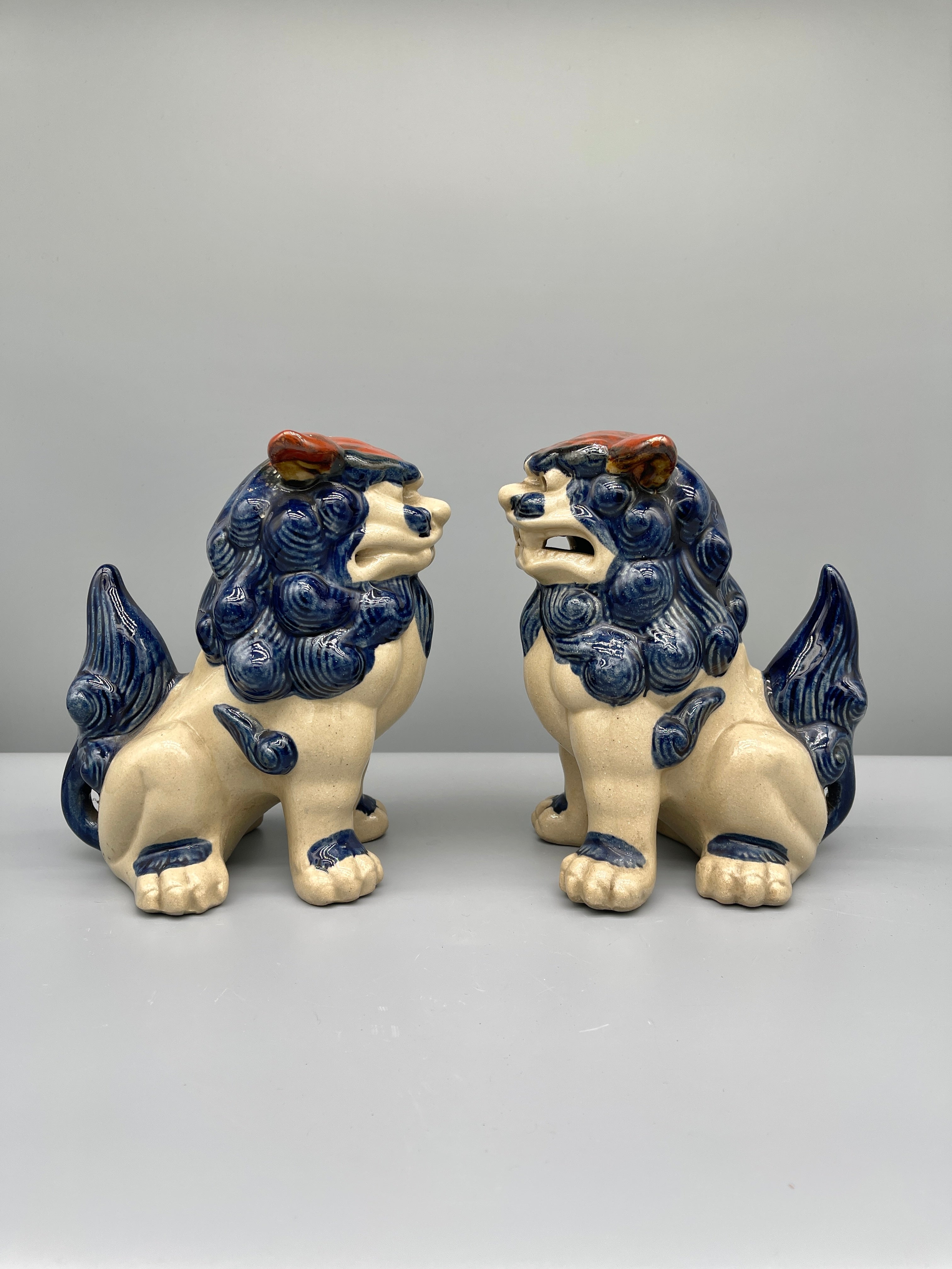 A Pair Of Japanese Pottery Shi-Sa | c.1970