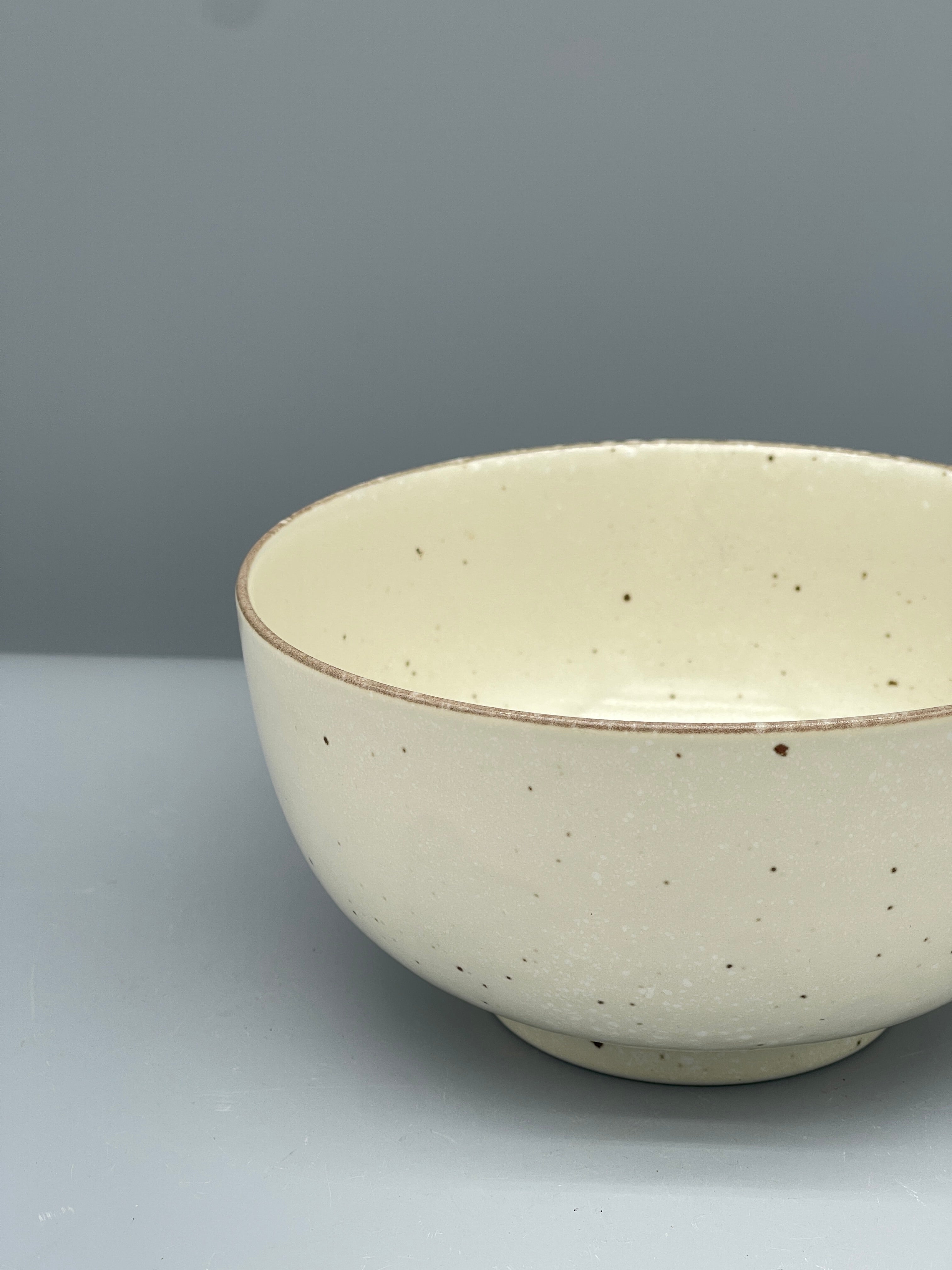 Contemporary Japanese Bowl - White, Spotted