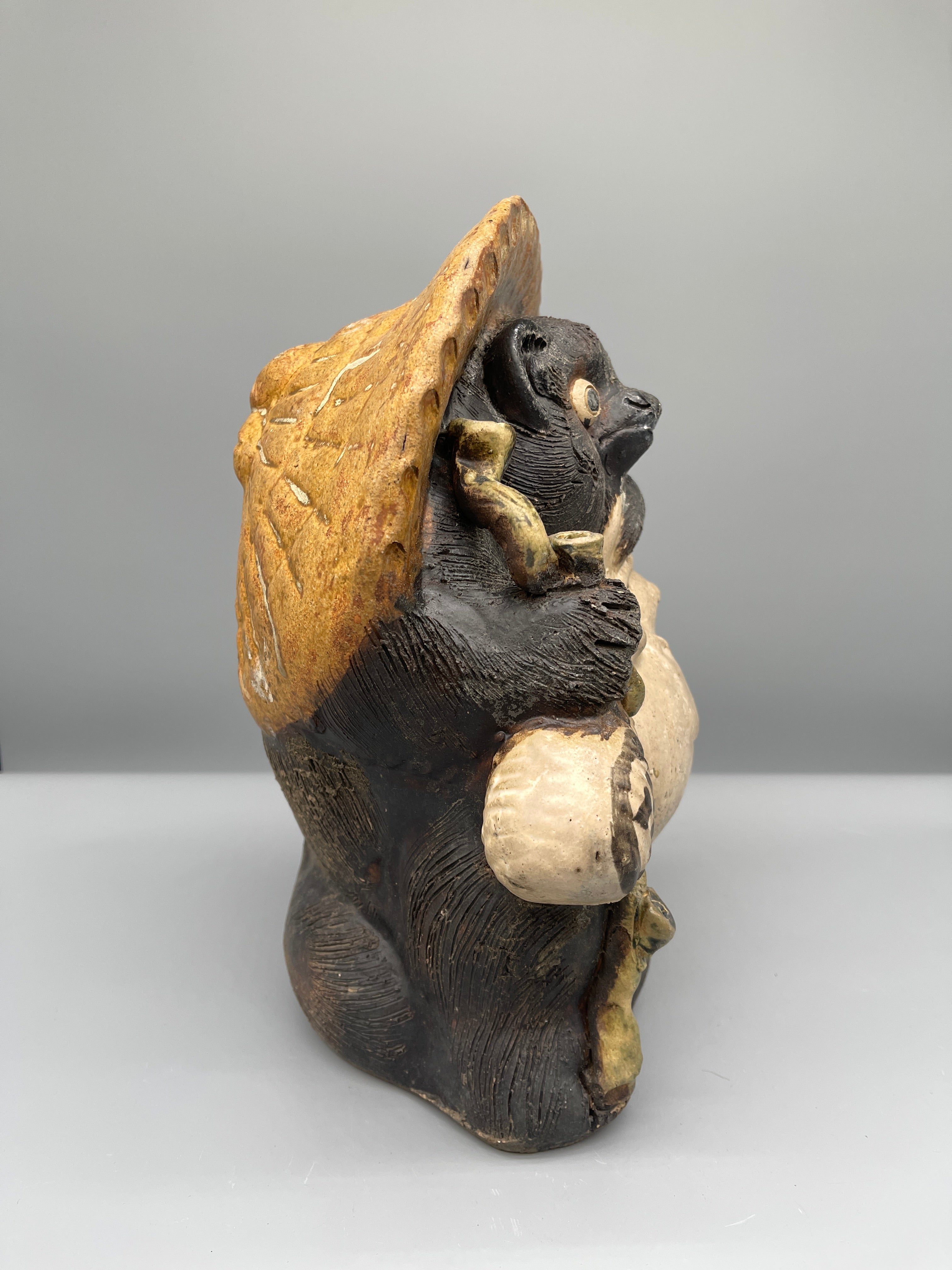 Vintage Tanuki Statue, Hand-Crafted