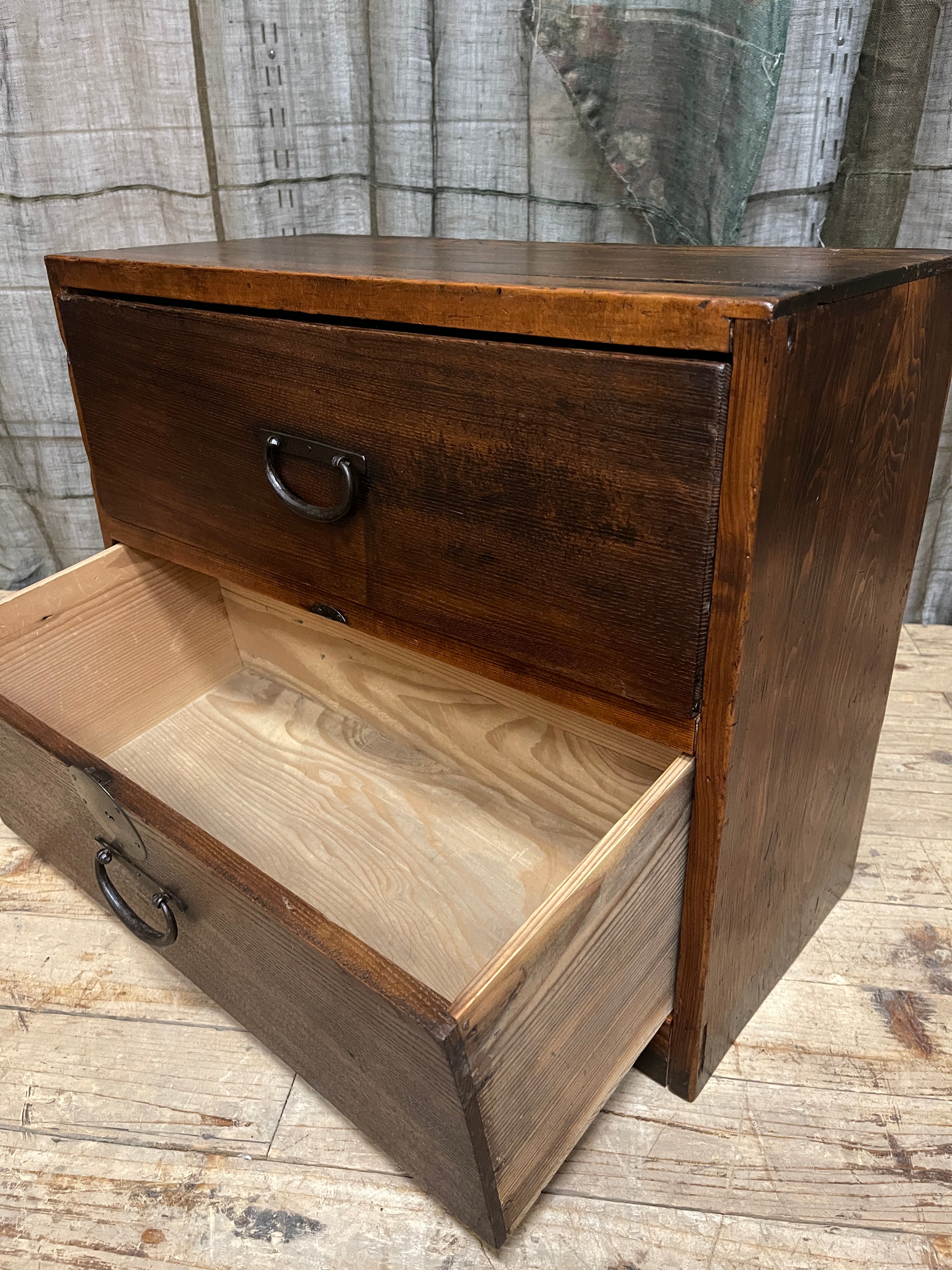 Japanese 2 Drawer Chest - Cedar & Elm | Meiji