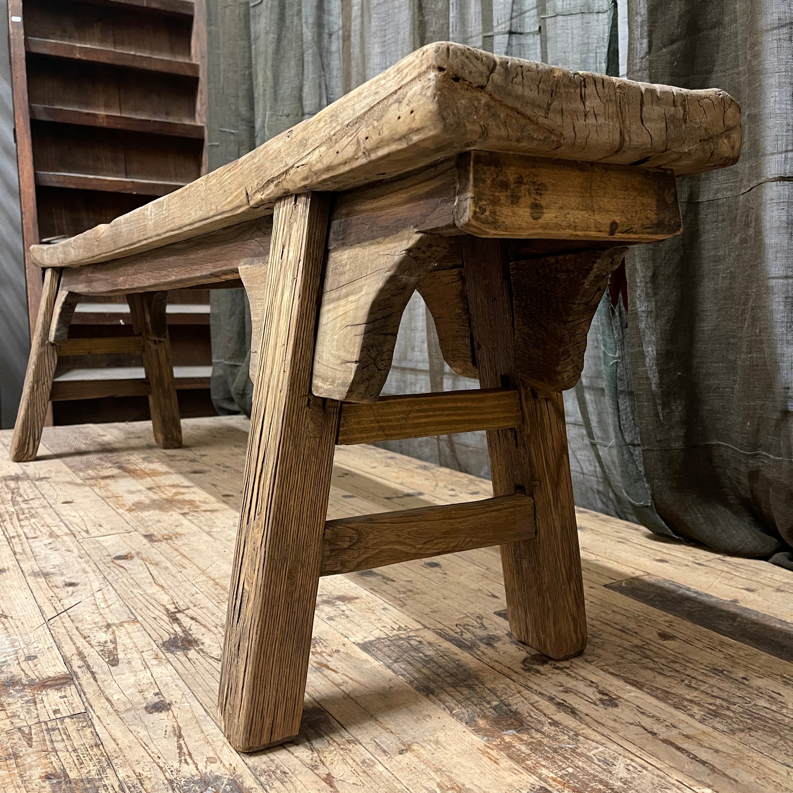 Antique Chinese Bench - Elm