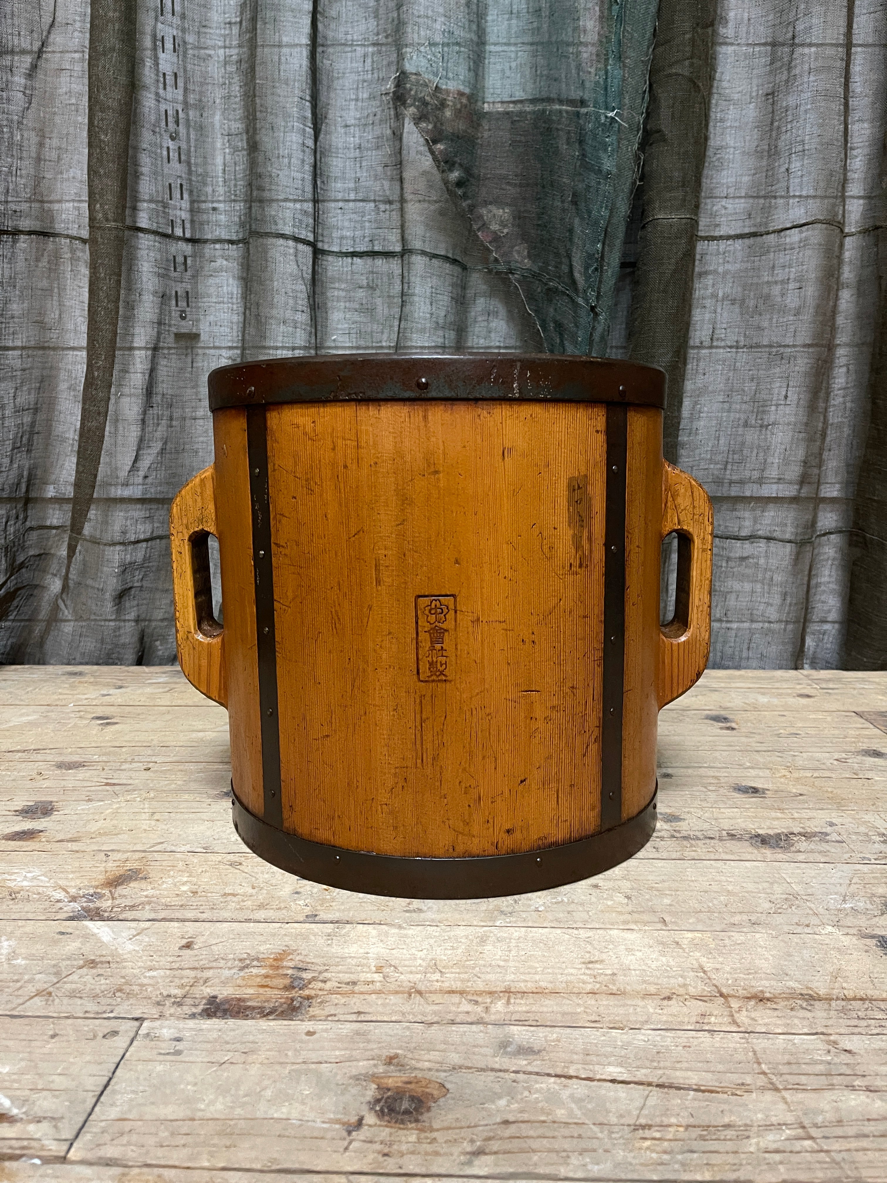 Tomasu, Antique Japanese Rice Measure Bucket