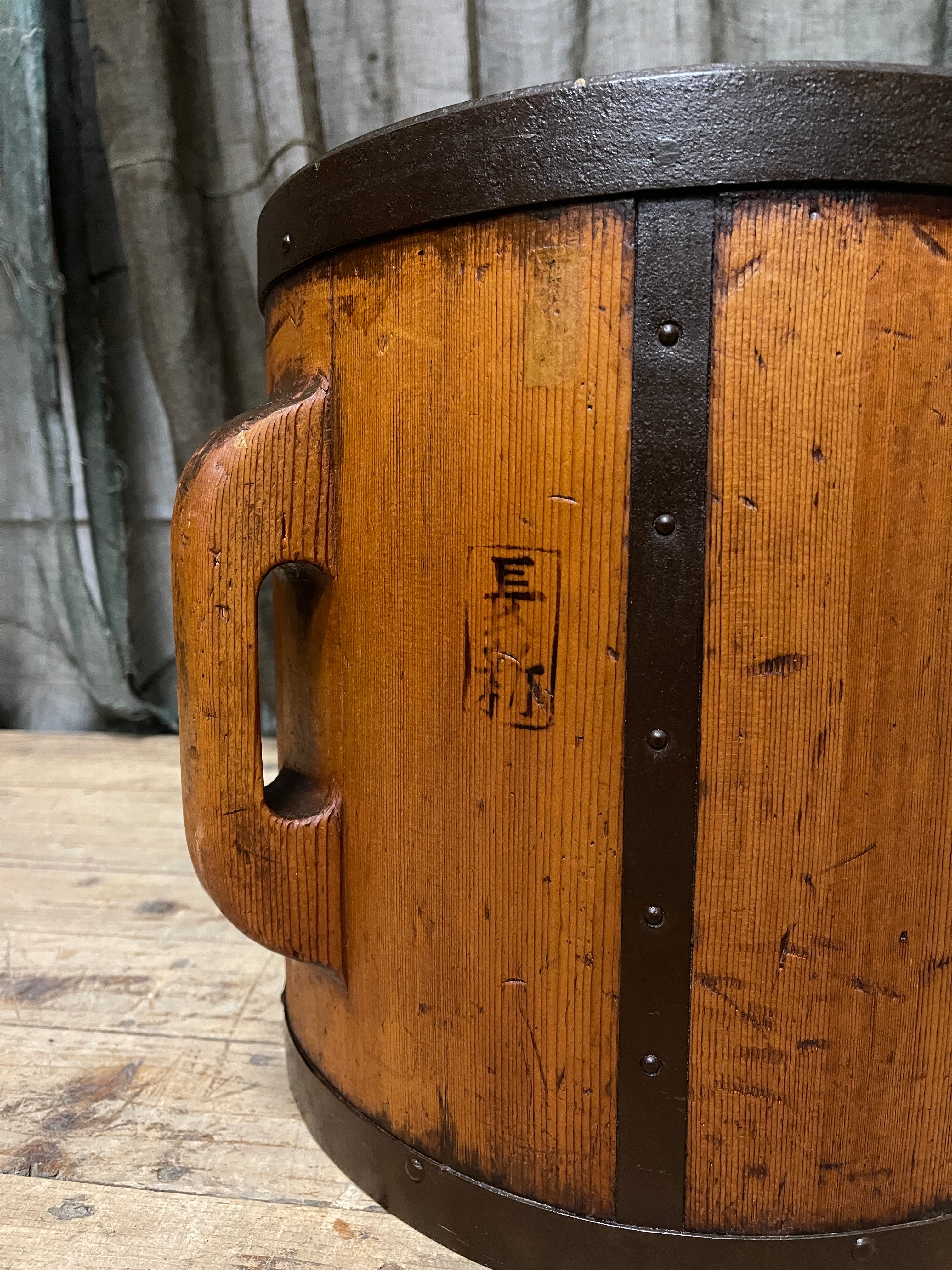 Tomasu, Antique Japanese Rice Measure Bucket