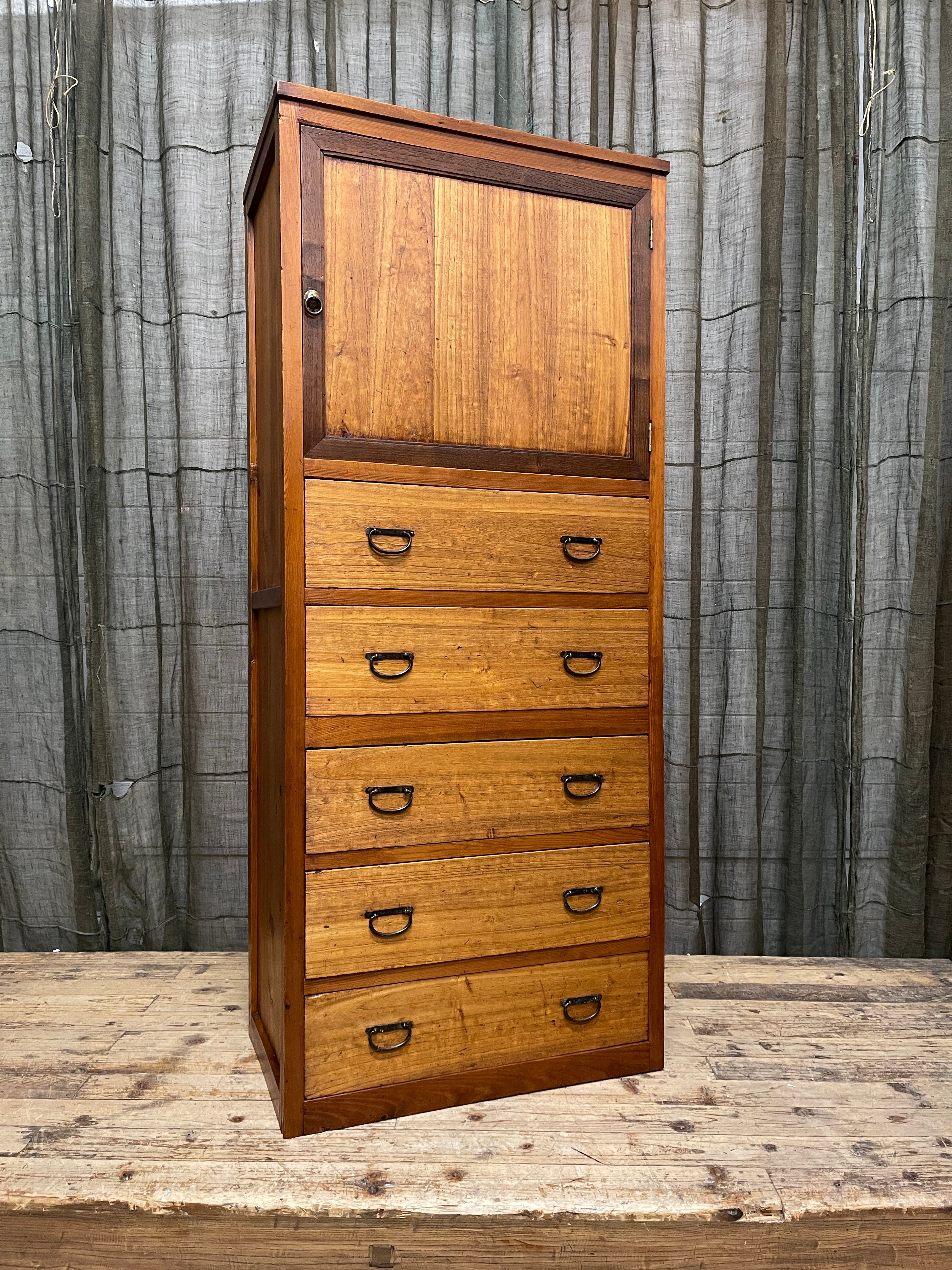 Vintage Japanese Clothing Chest - Cedar & Paulownia | Midcentury