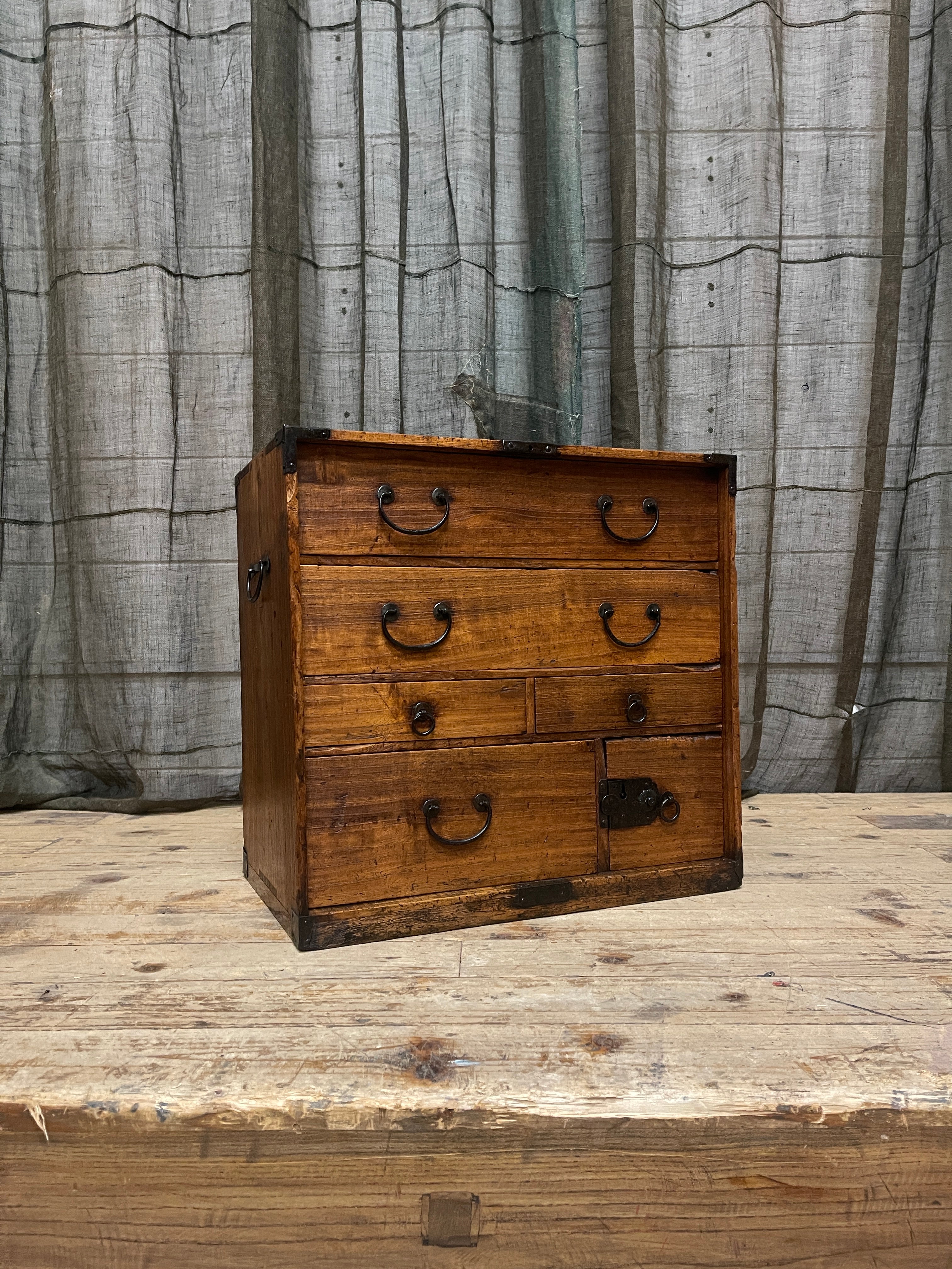Antique Japanese Ko Dansu Side Cabinet - Paulownia | Meiji