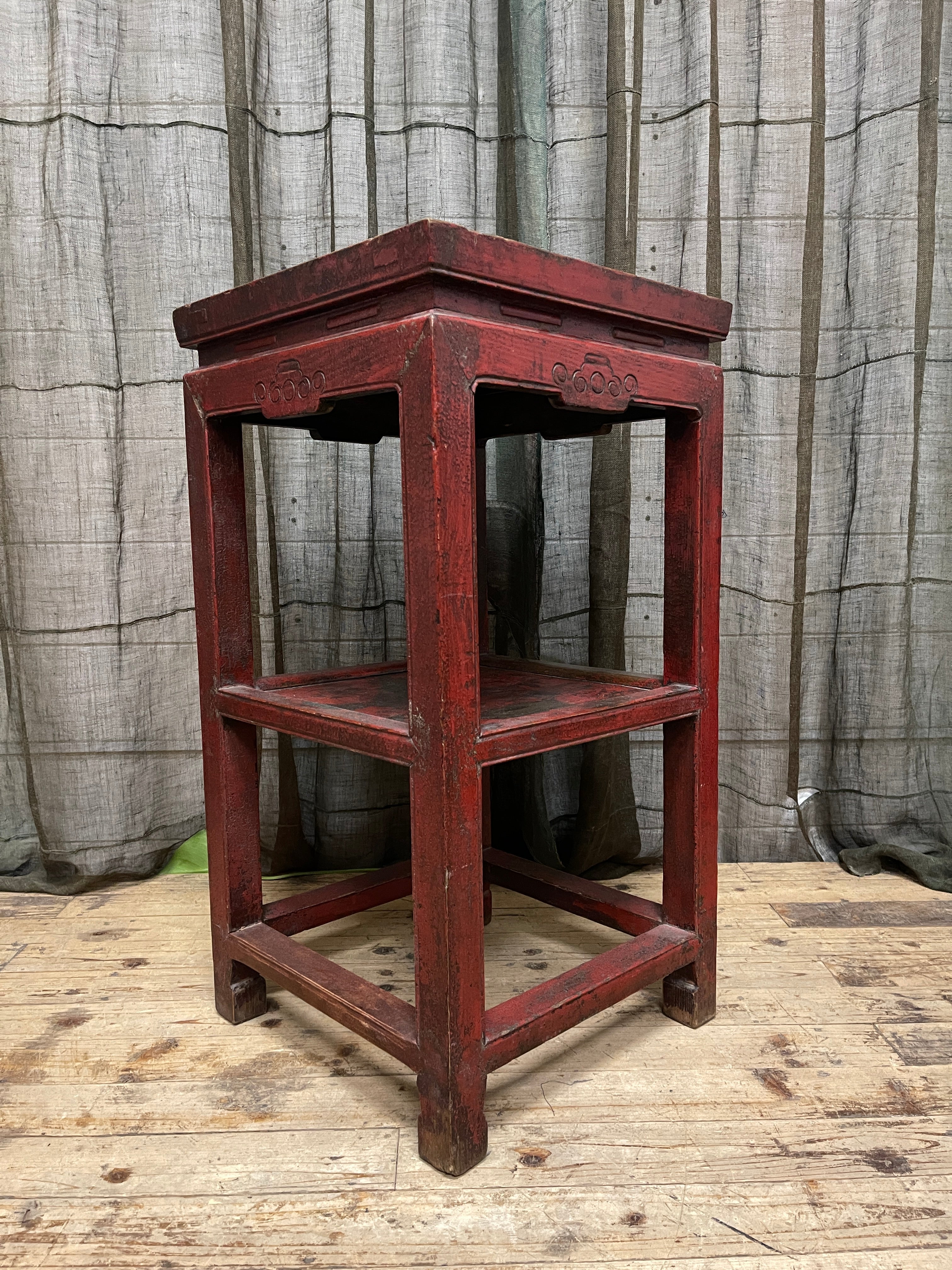 Chinese Red Flower Stand