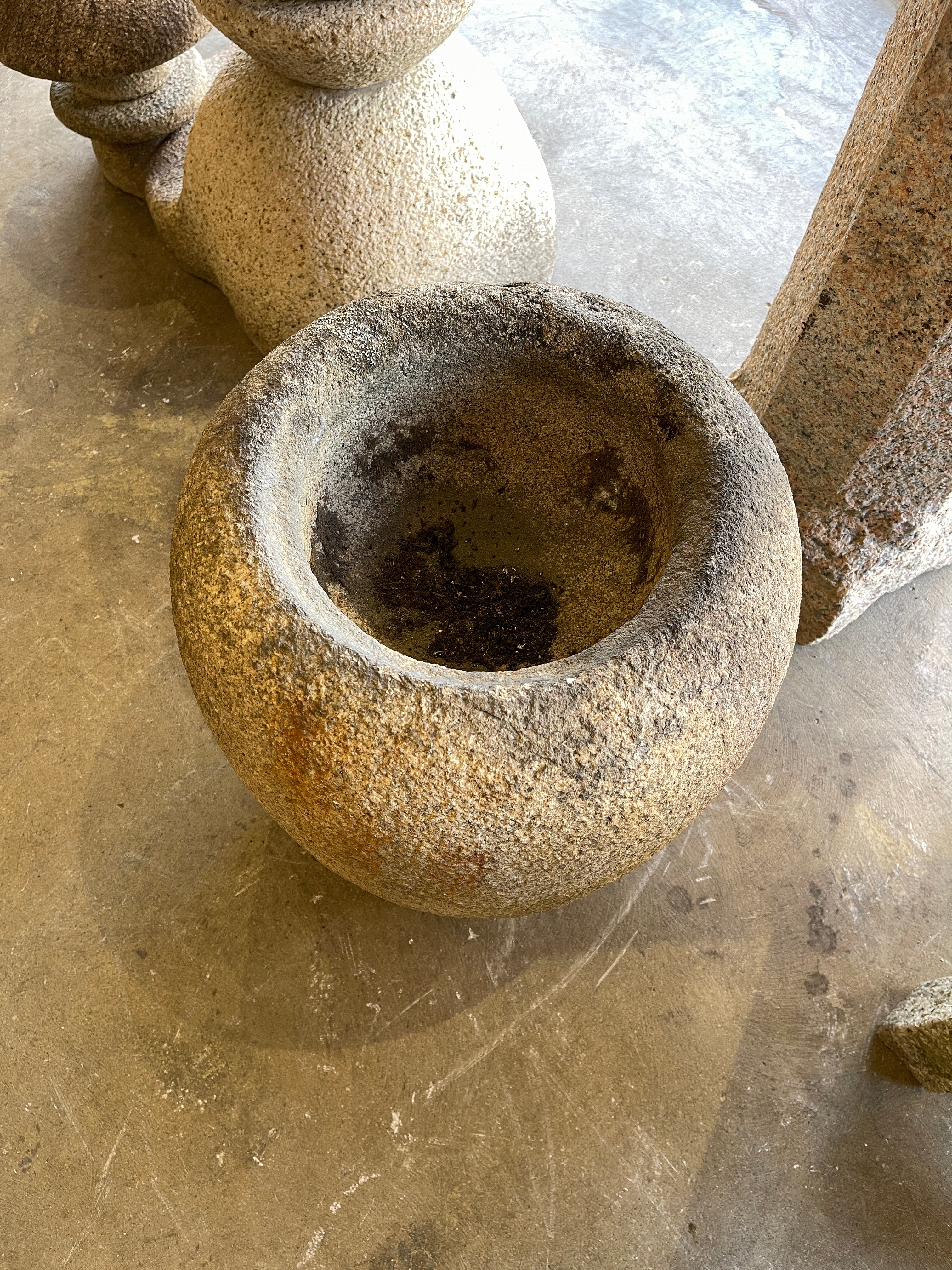 Japanese Chozubachi, Stone Water Basin - Granite | Meiji