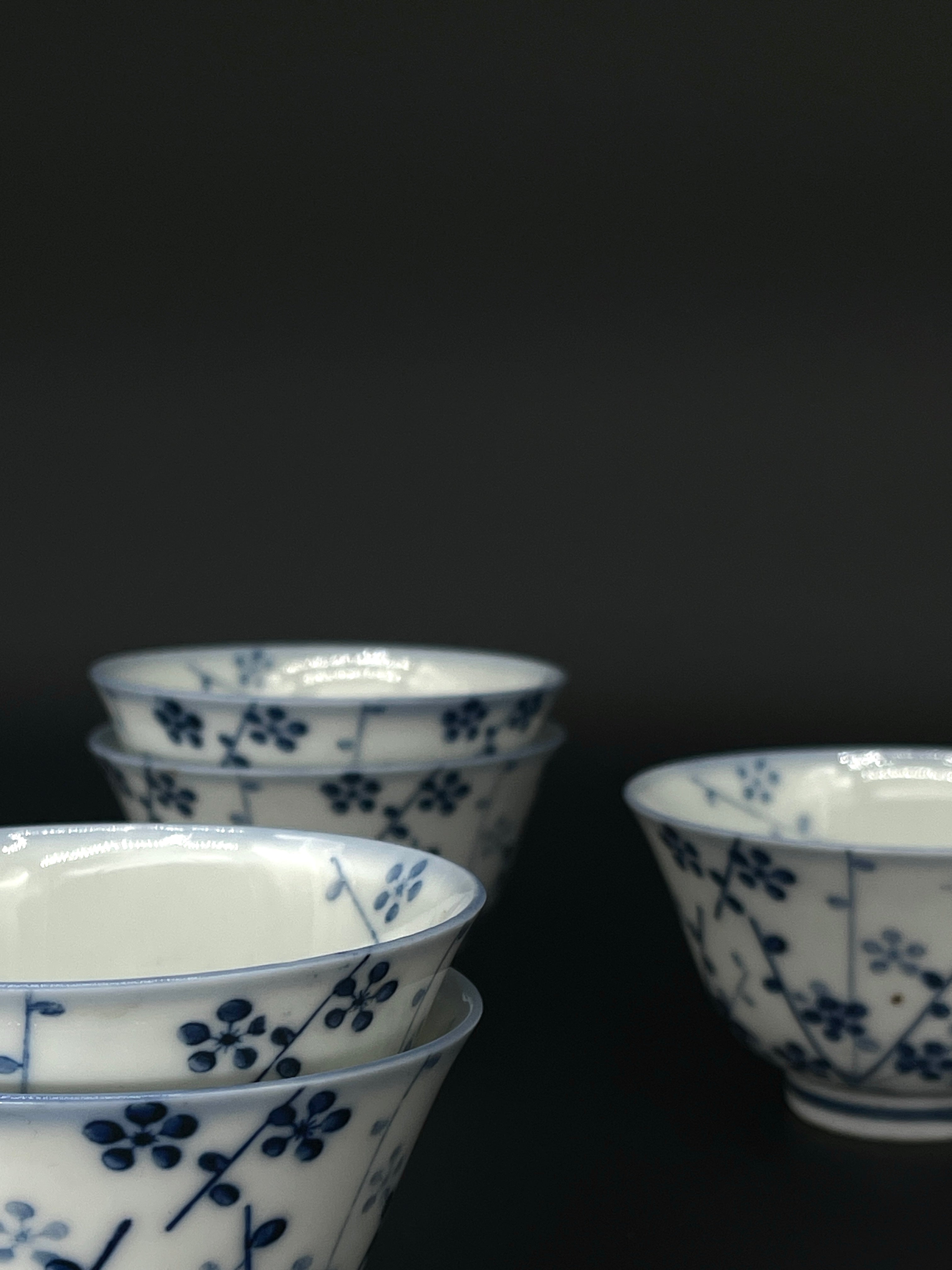 Set of Six Japanese Tea Cups