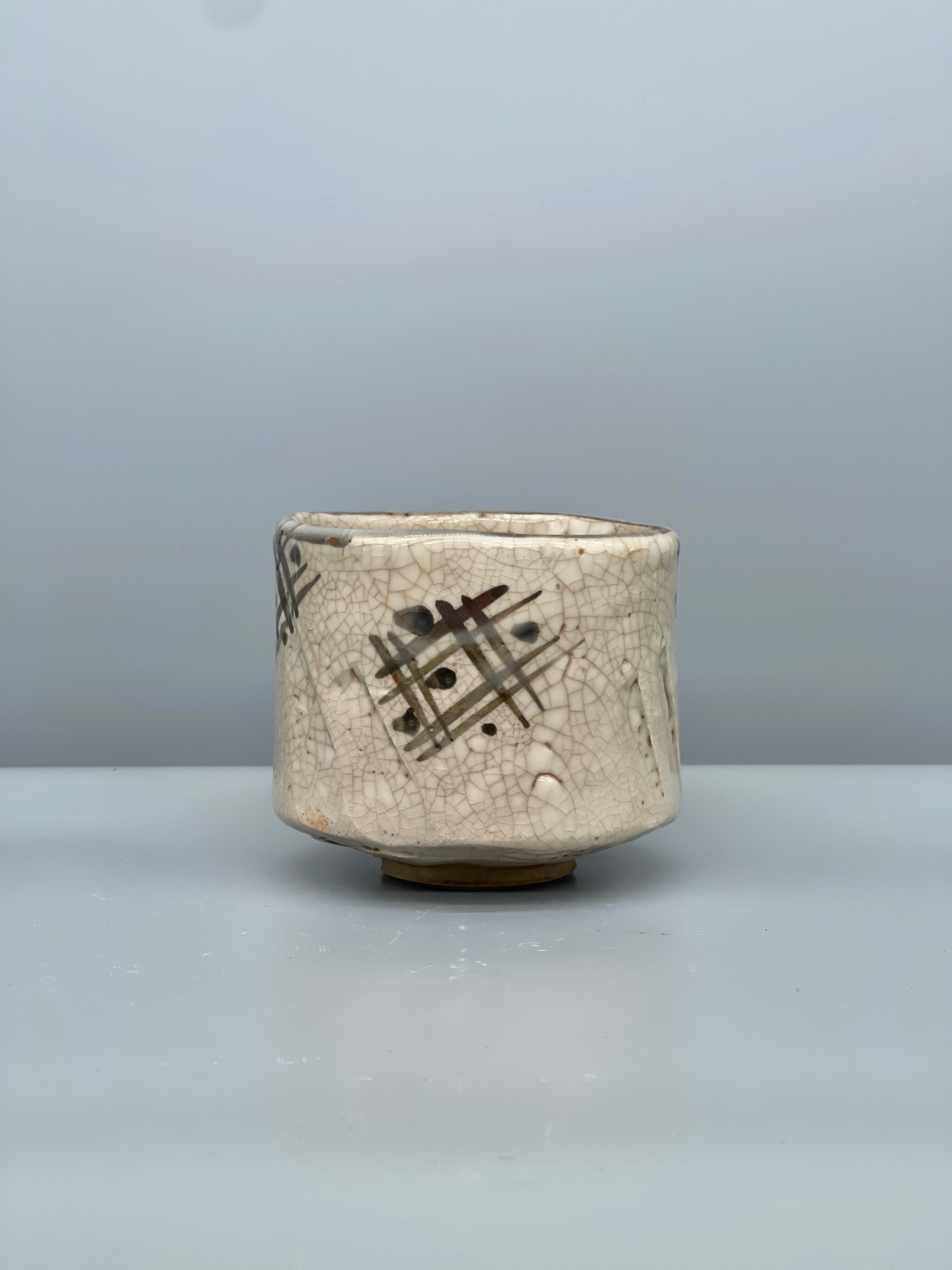 Vintage Japanese Chawan Tea Bowl, Shino Glaze