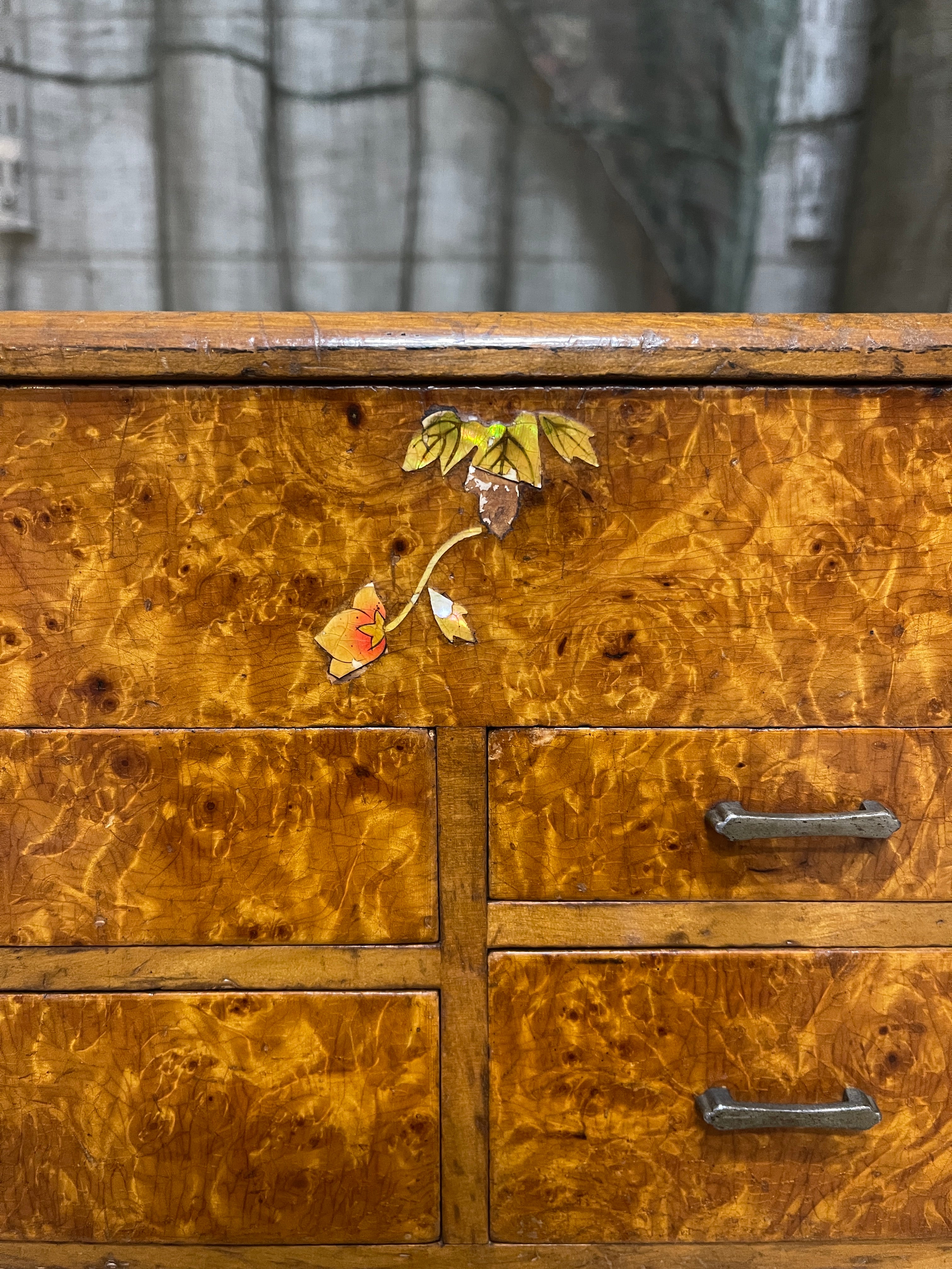 Vintage Japanese Sewing Box, Hari Bako - Inlaid Shell | 1950's