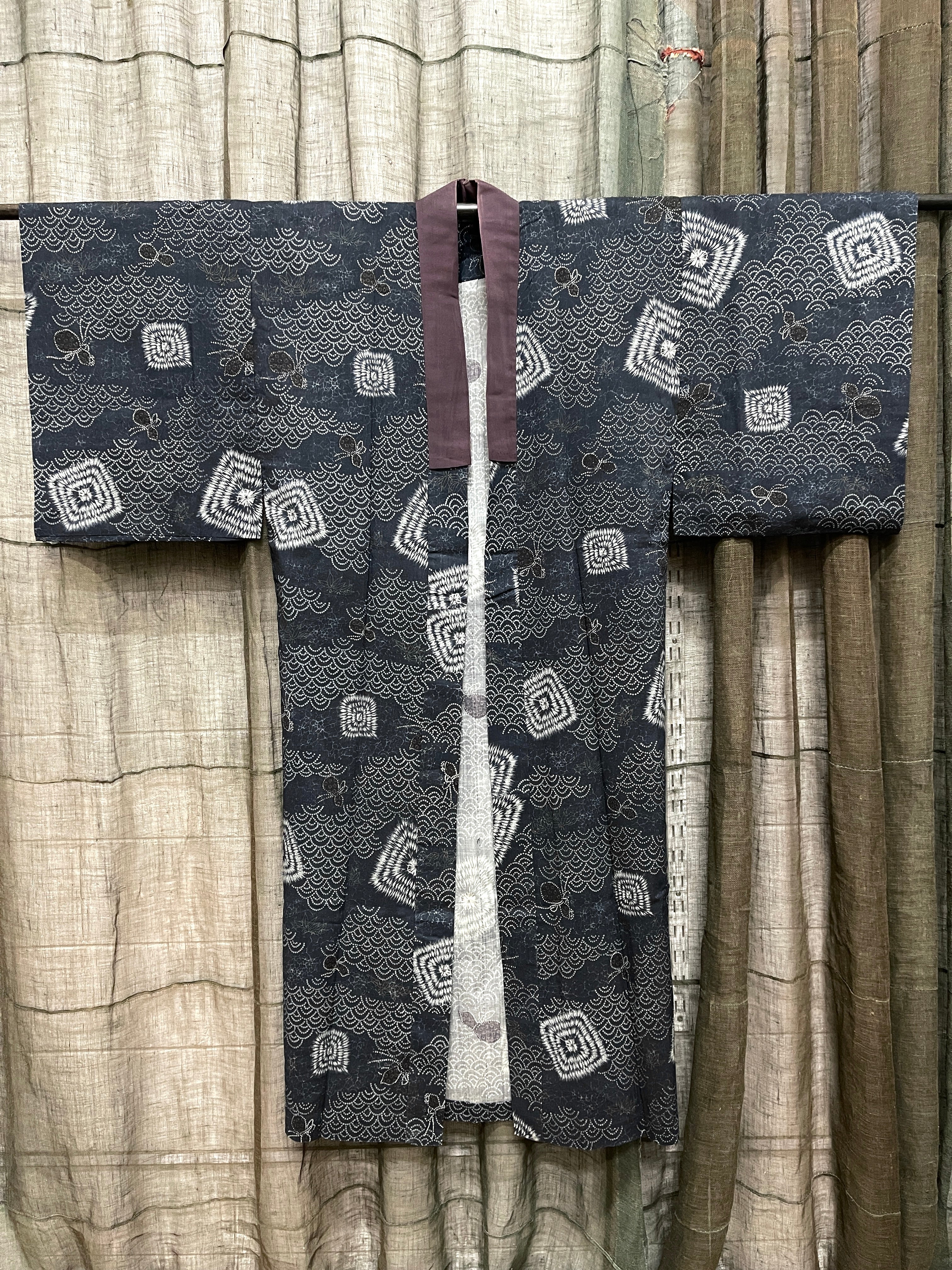 Japanese Men's Juban-Kimono Undergarment - Silk & Wool