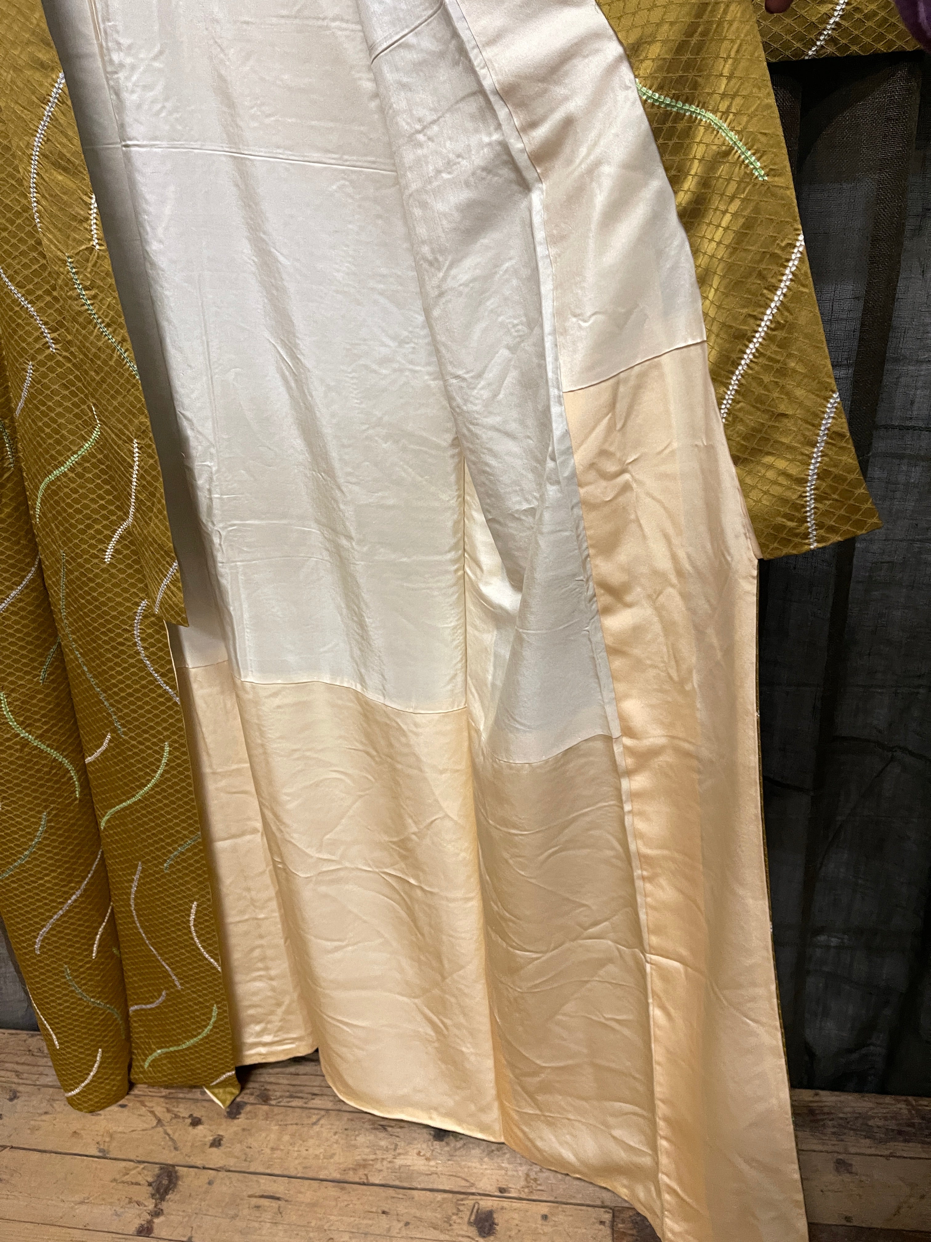 Vintage Japanese Silk Kimono | Mustard