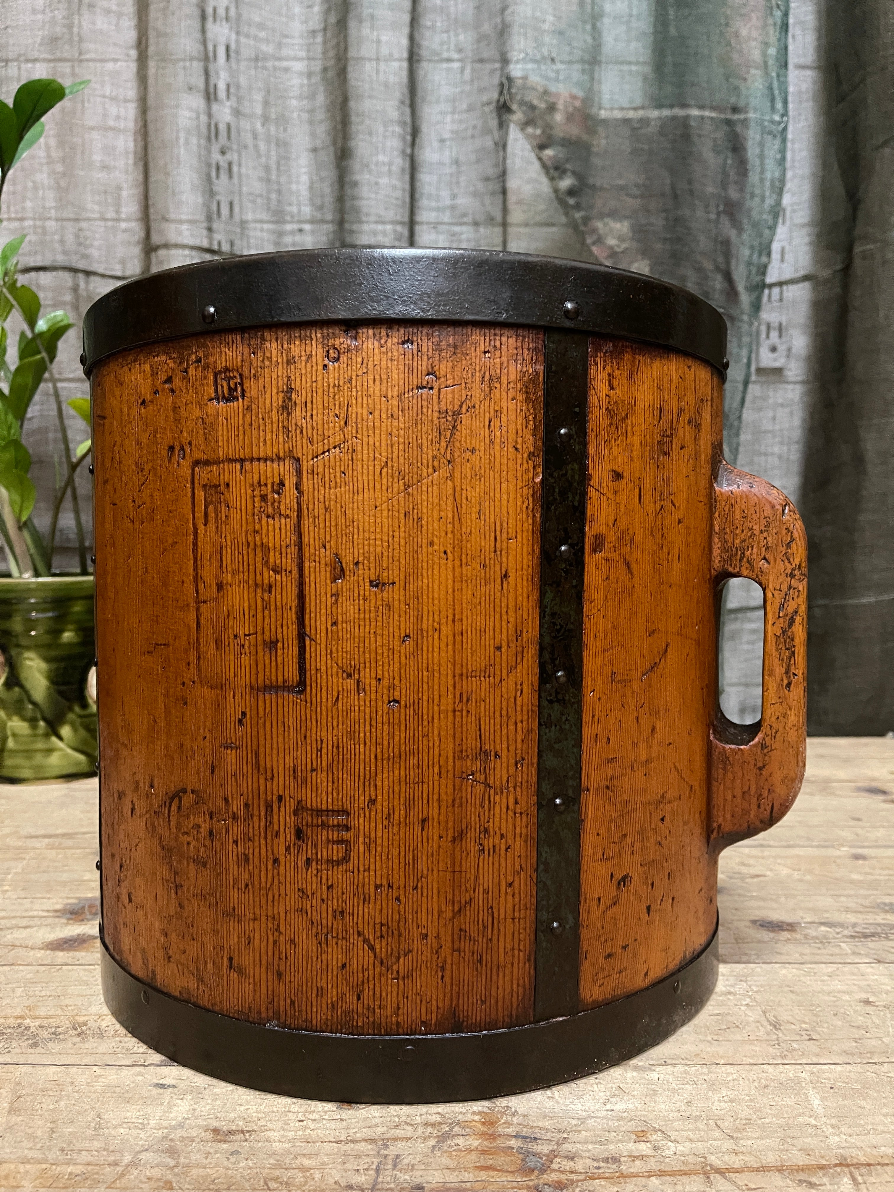 Tomasu, Antique Japanese Rice Measure Bucket
