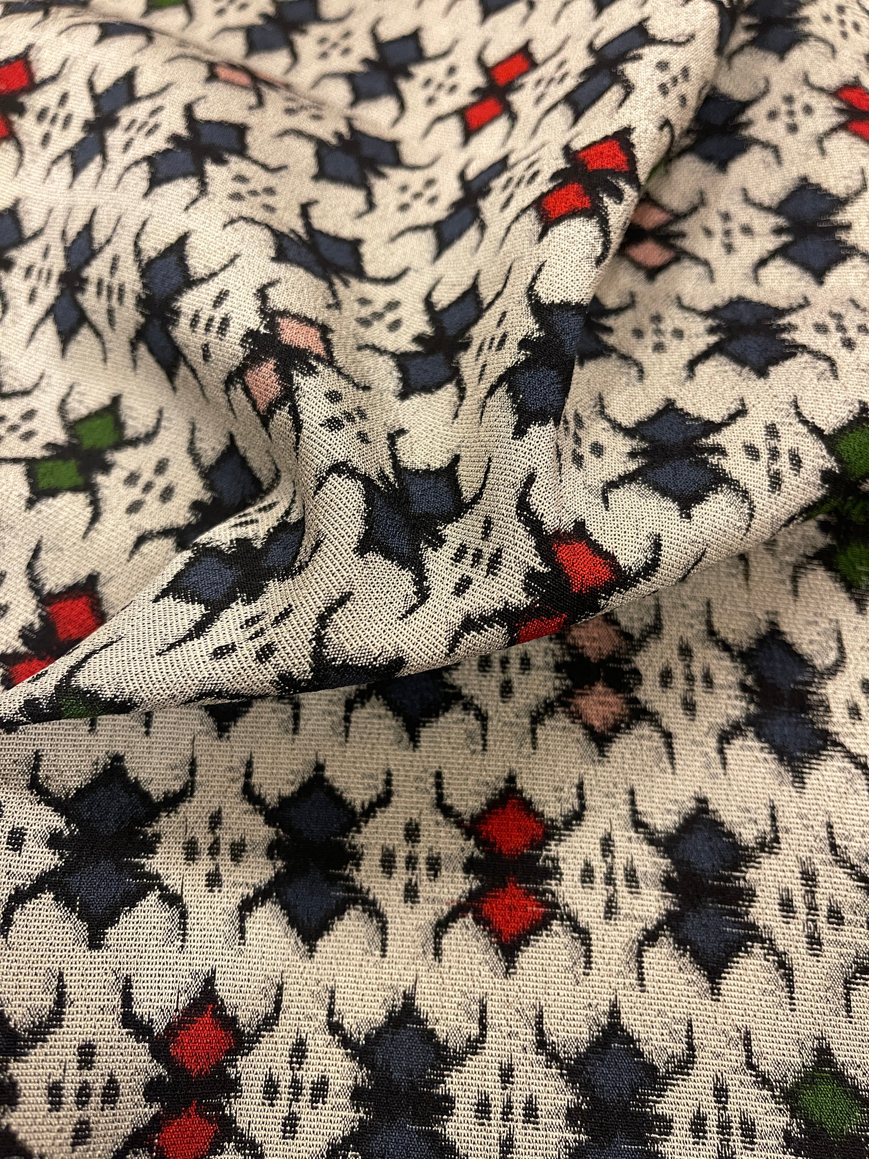 Japanese Silk Abstract Butterfly Design.