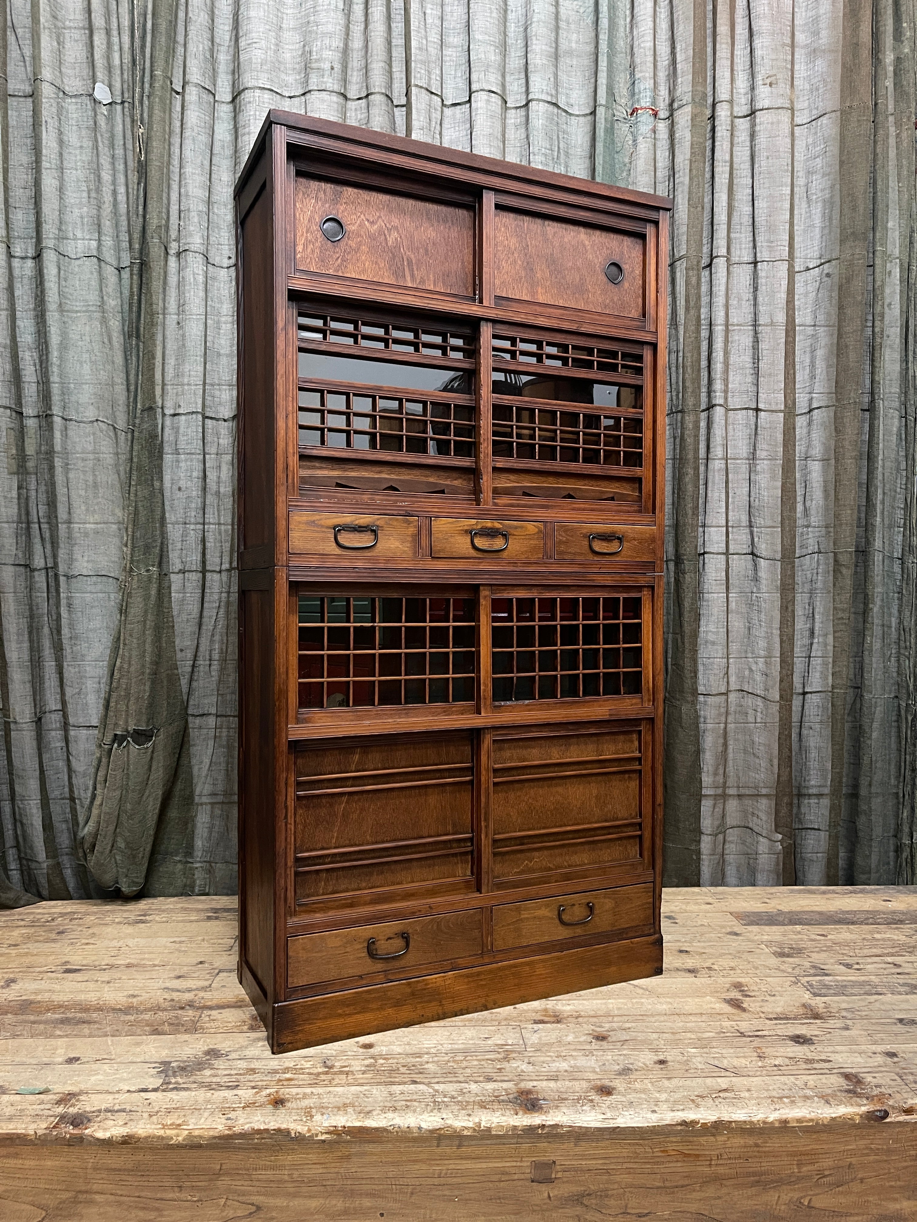 Mizuya, Antique Japanese Kitchen Cabinet - Elm & Cypress | Midcentury