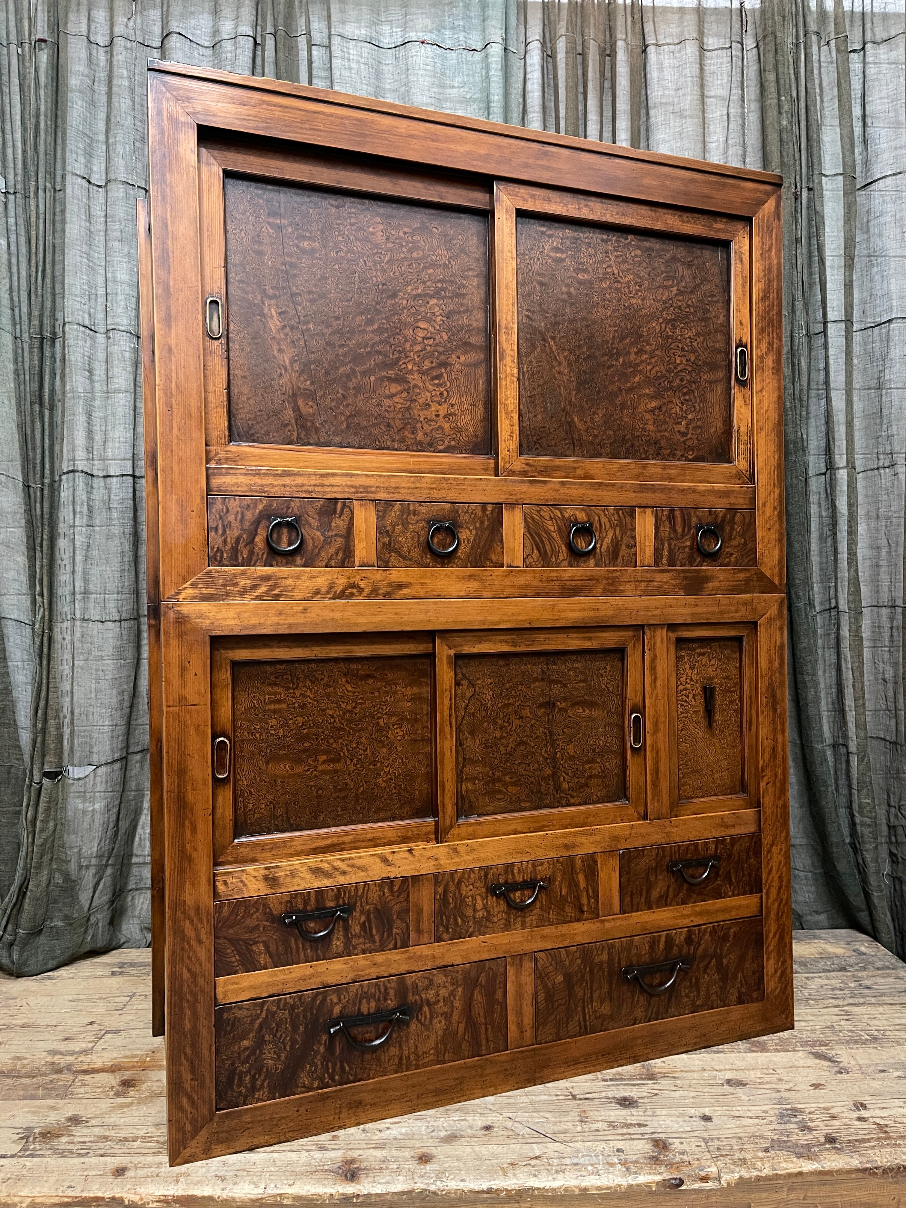 Japanese Mizuya, Kitchen Cabinet - Cedar, Cypress, Elm | Late Meiji