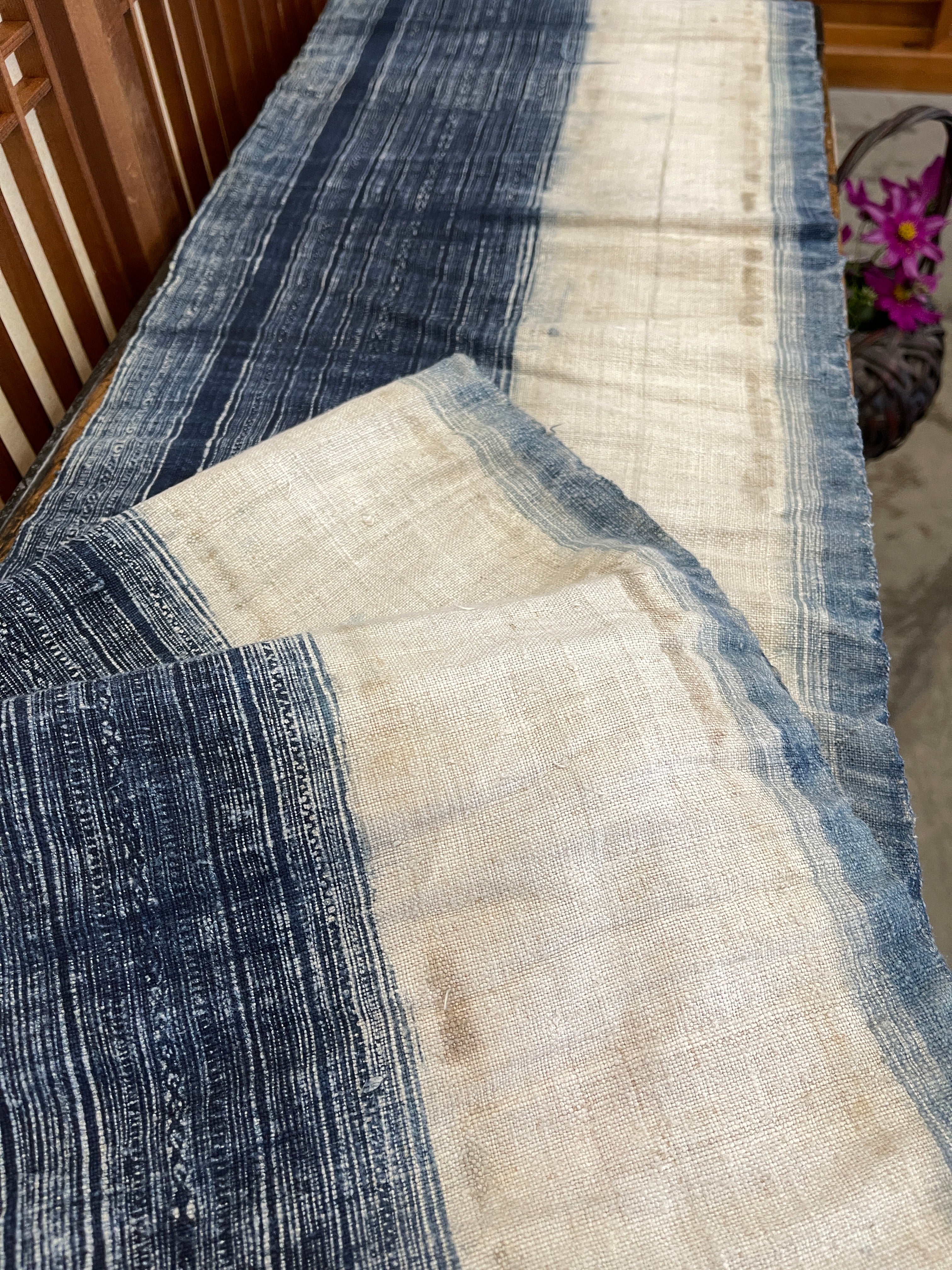 Vintage Hmong Cotton Indigo Batik