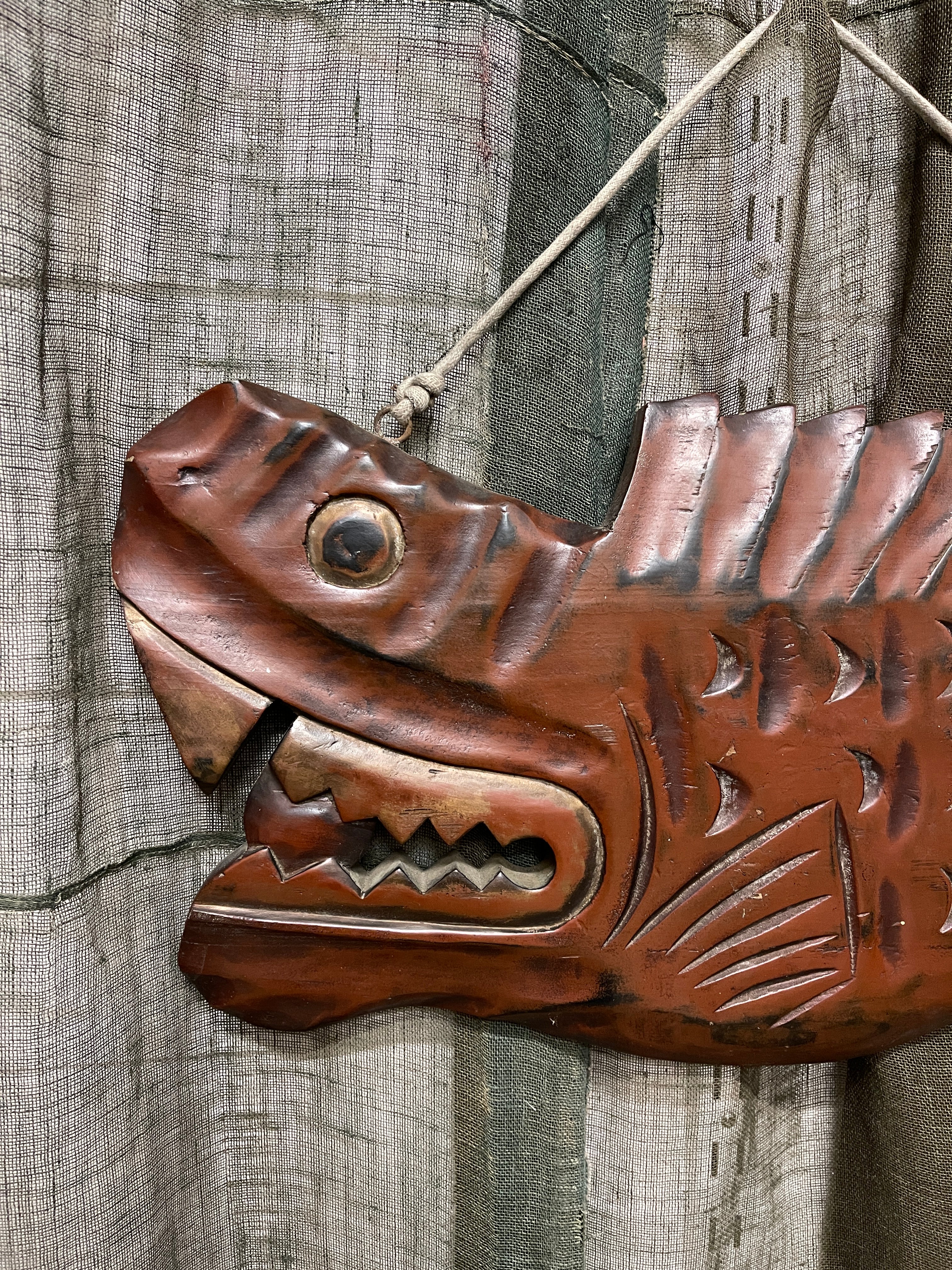 Japanese Gyoban Wooden Fish-shaped Drum